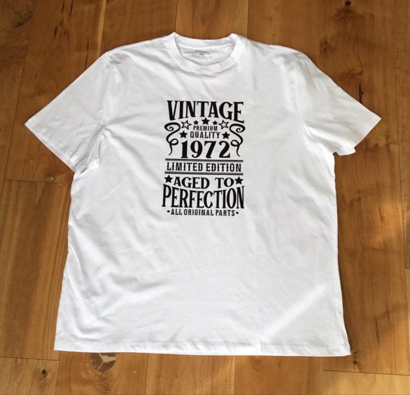 ITEM #106
€18
Funny birthday t-shirt with custom year.