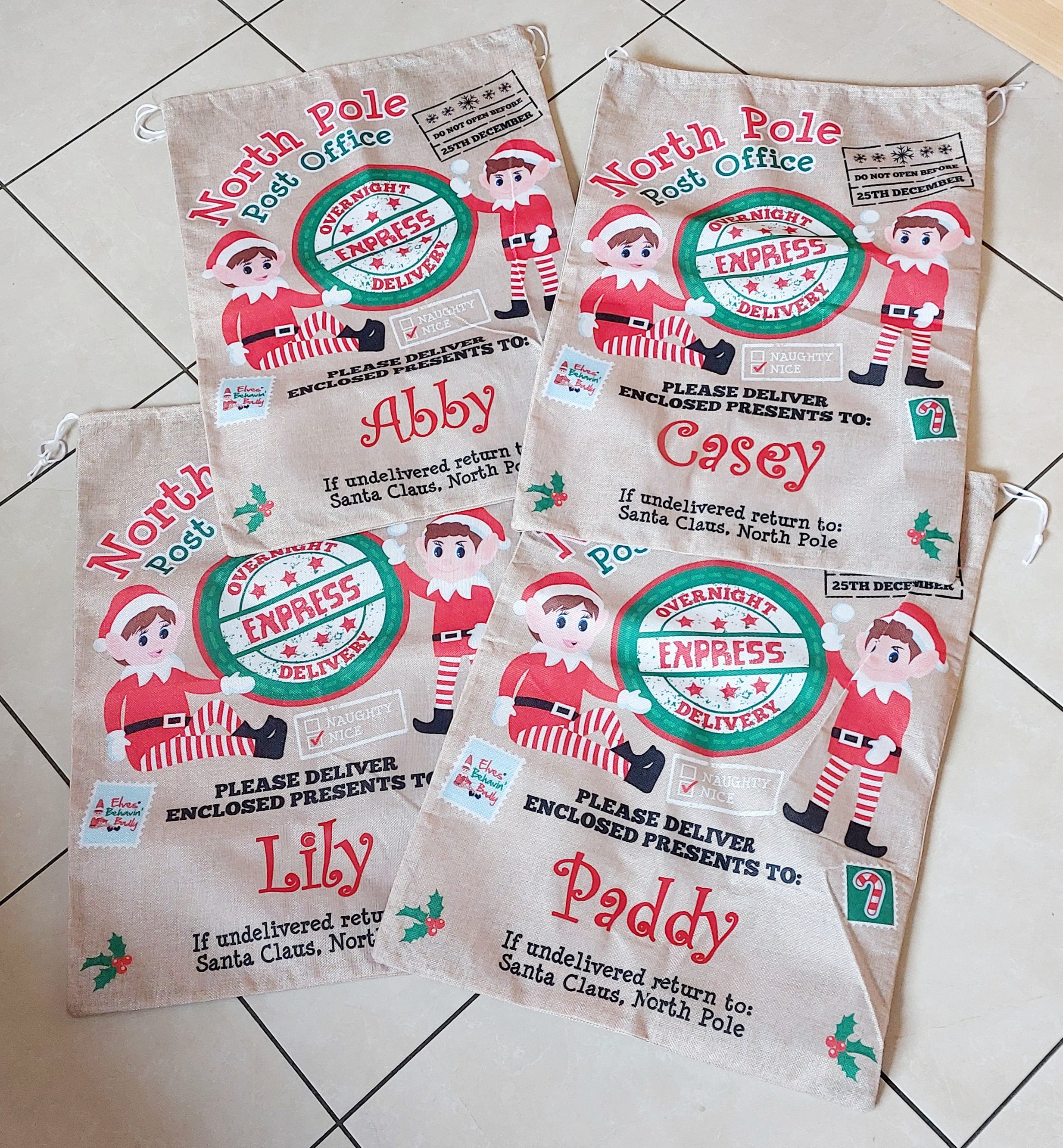 ITEM #7
€15
Personalised Christmas present sacks.