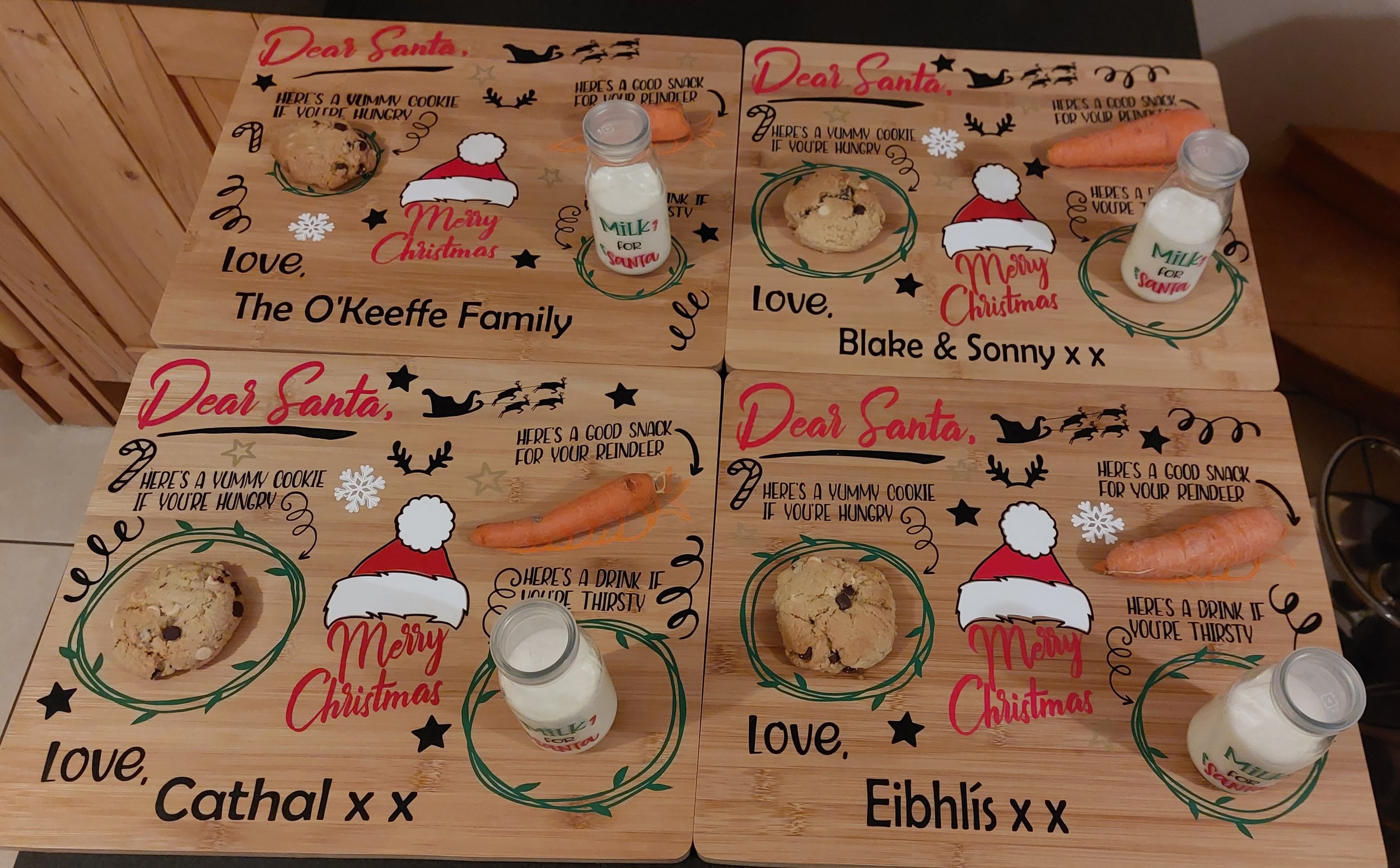 ITEM #36
€15 each
Personalised Christmas eve Santa board.