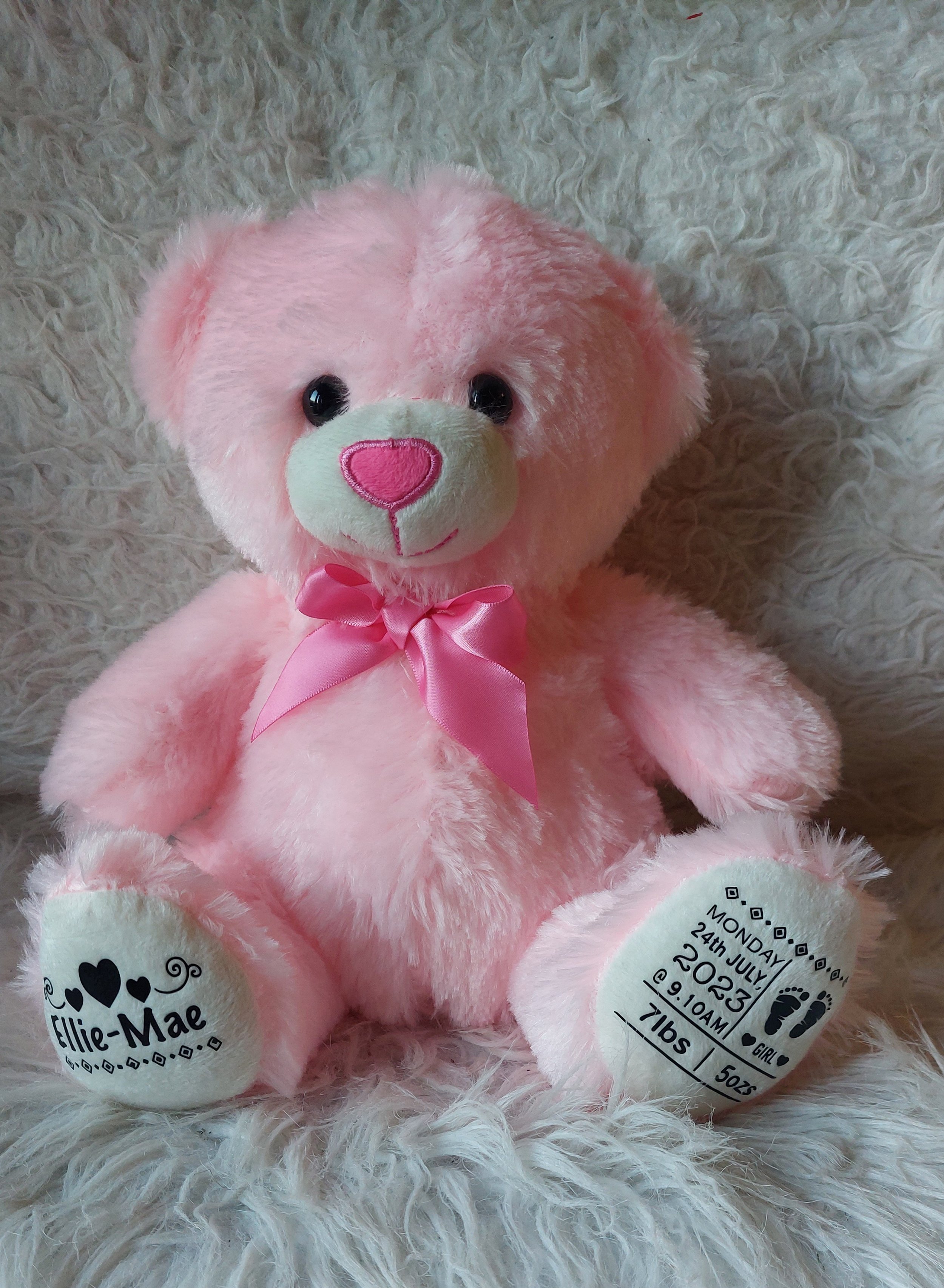 ITEM #53
€24
Personalised teddy (Pink).