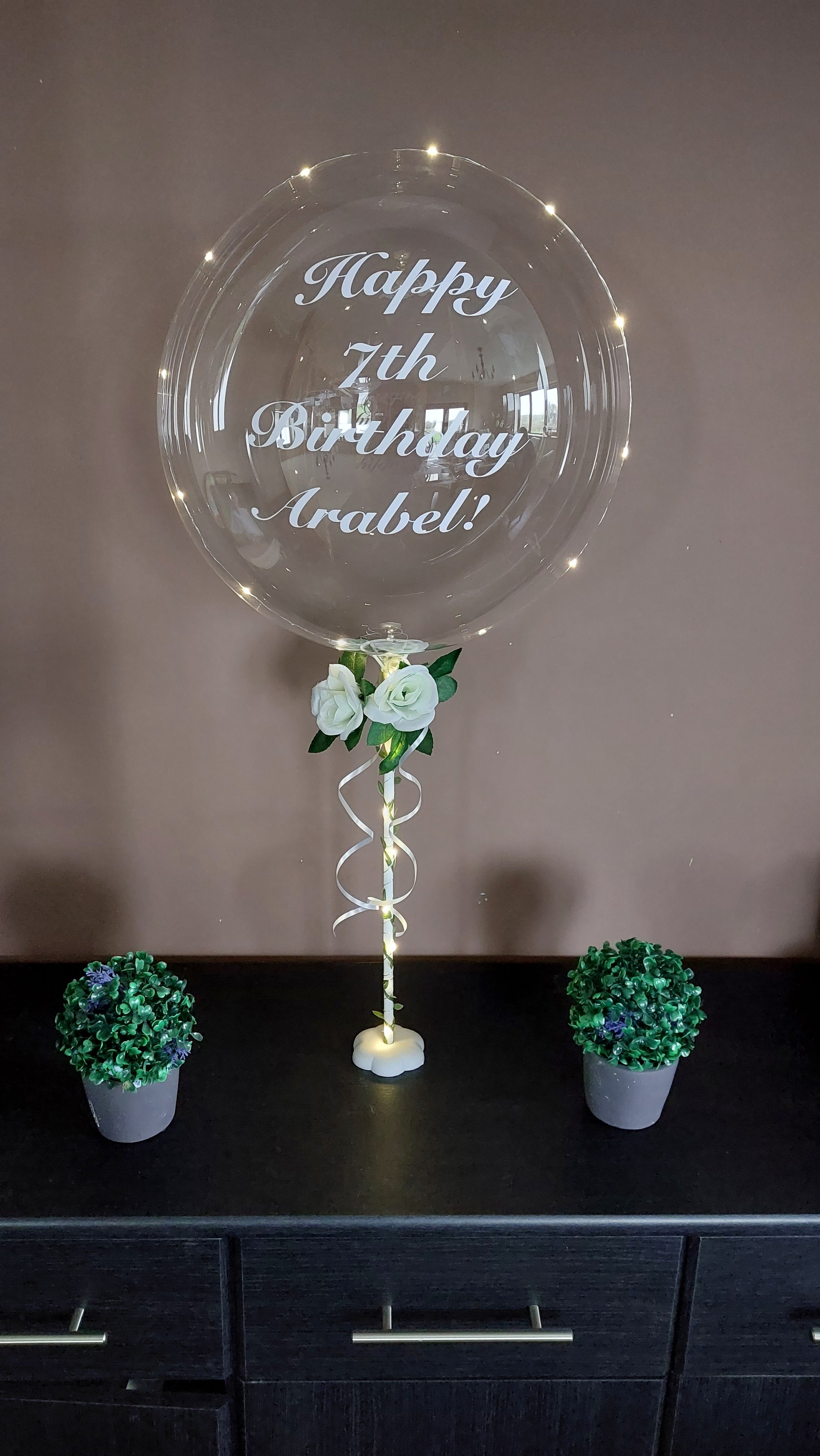 ITEM #19
€24
Personalised light up balloon display with roses.