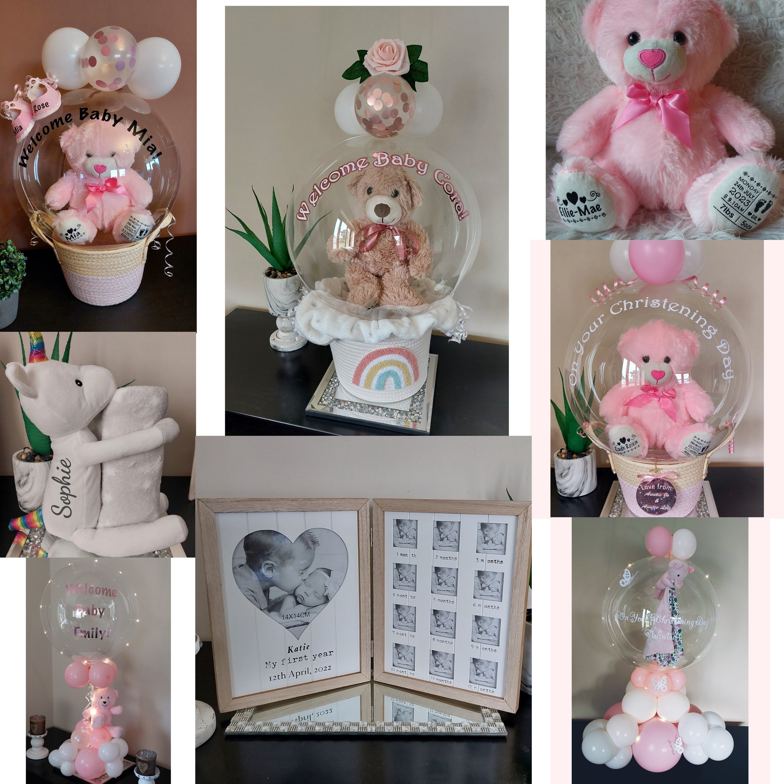 Collection of baby crafts.