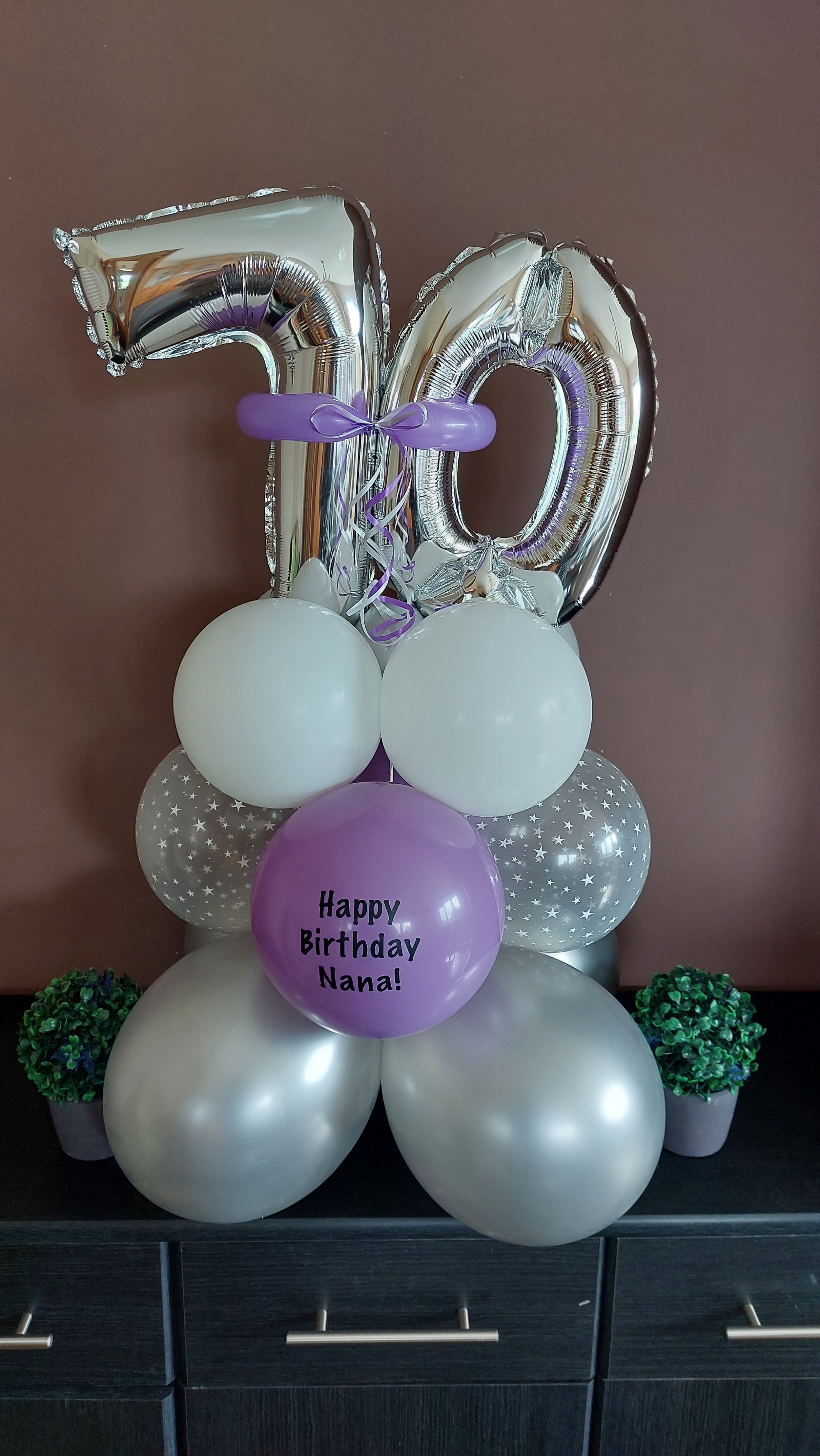 ITEM #83
€38
Personalised 70th birthday balloon display.