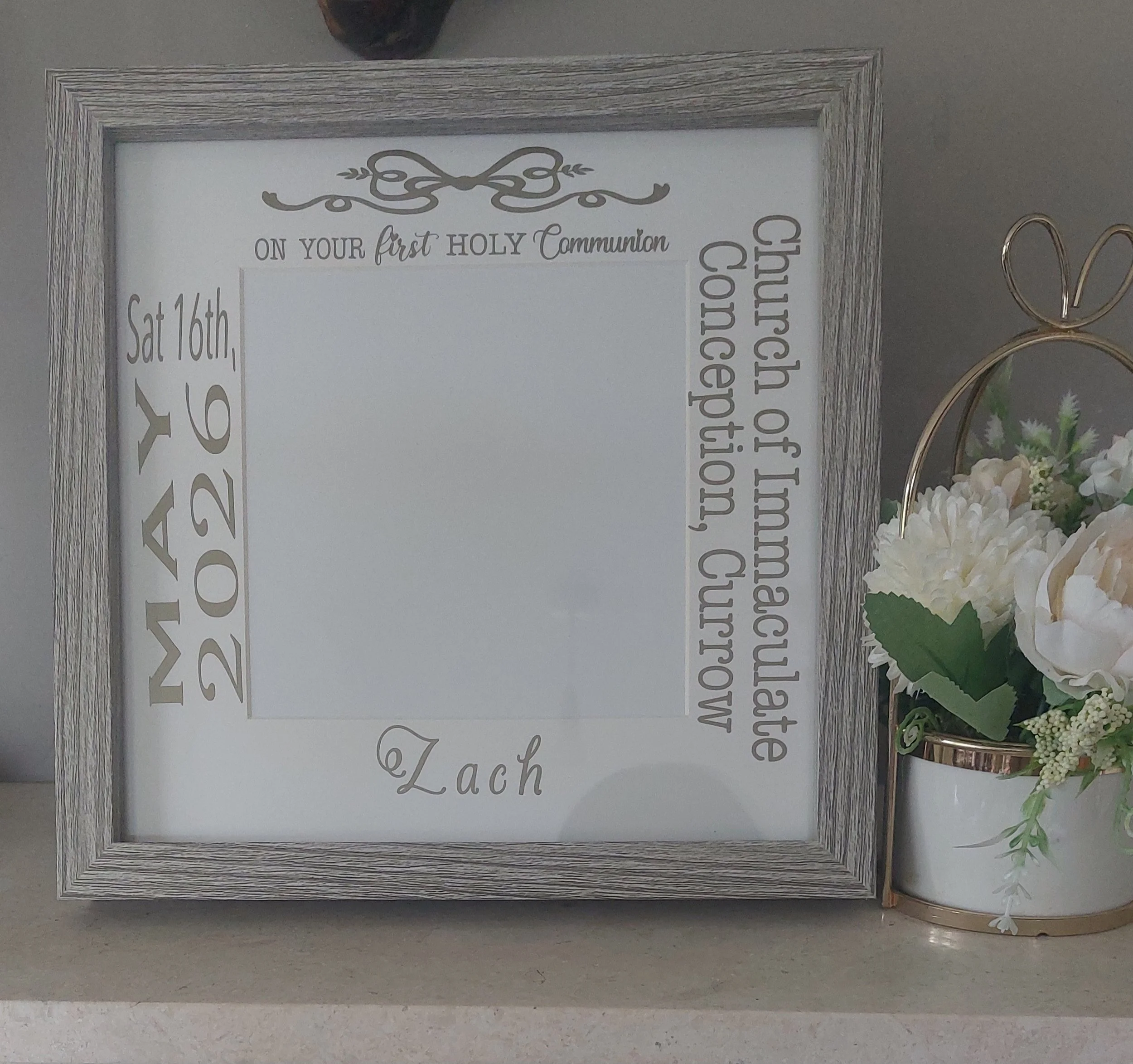 ITEM #100 --- Personalised photo frame.