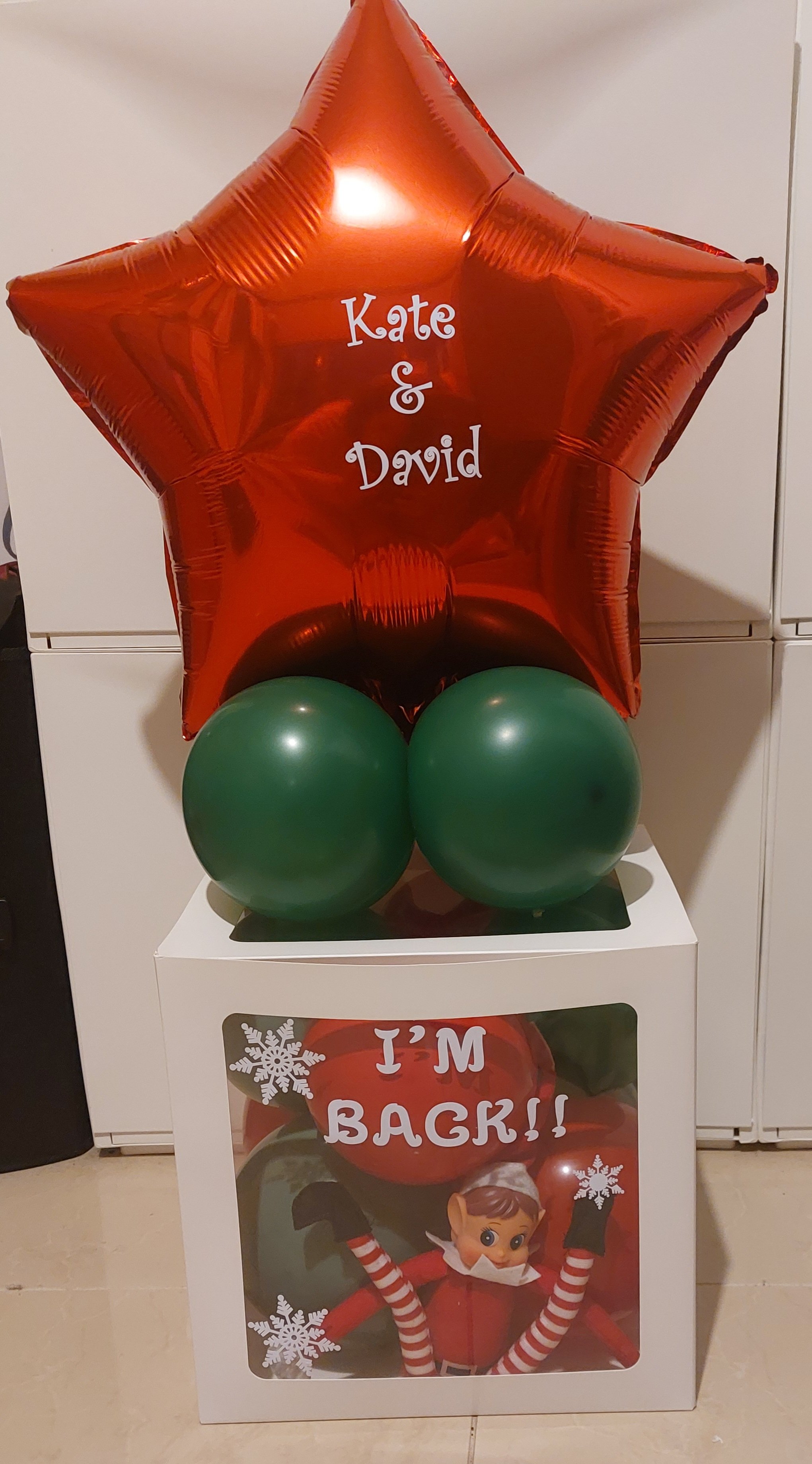 ITEM #1
€25
Elf on the shelf arrival balloon boxes with elf.