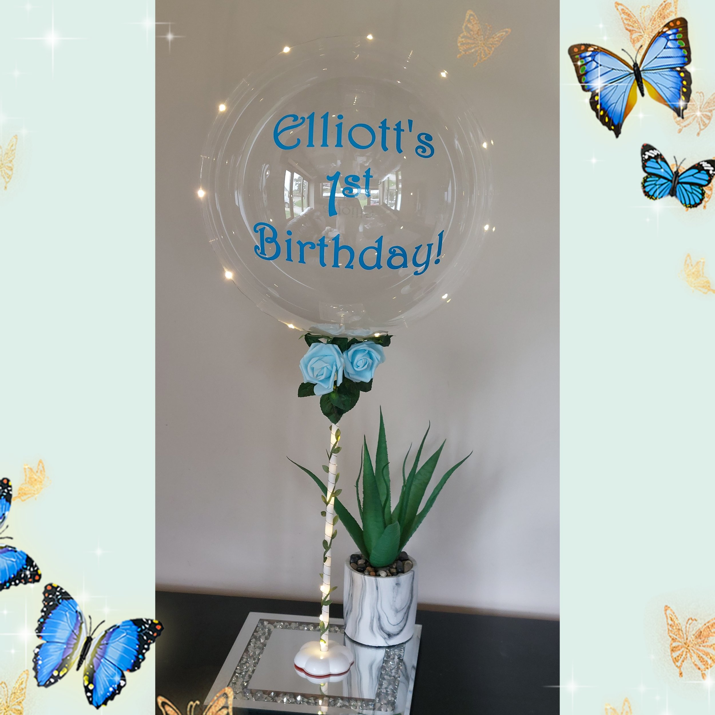 ITEM #14
€24
Personalised light up balloon display with roses (blue)