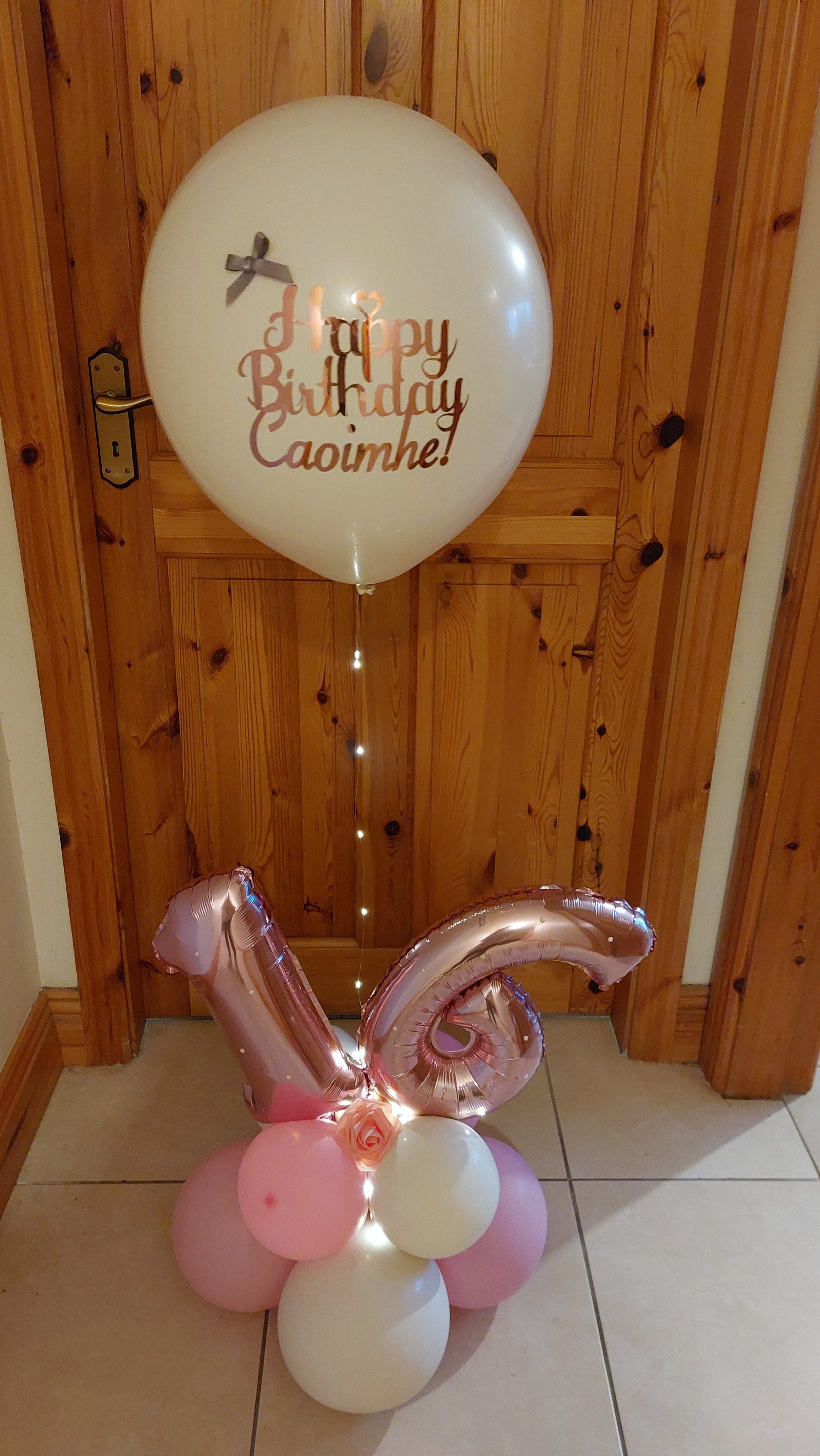 ITEM #98
€38
Light up helium filled floating personalised balloon display.