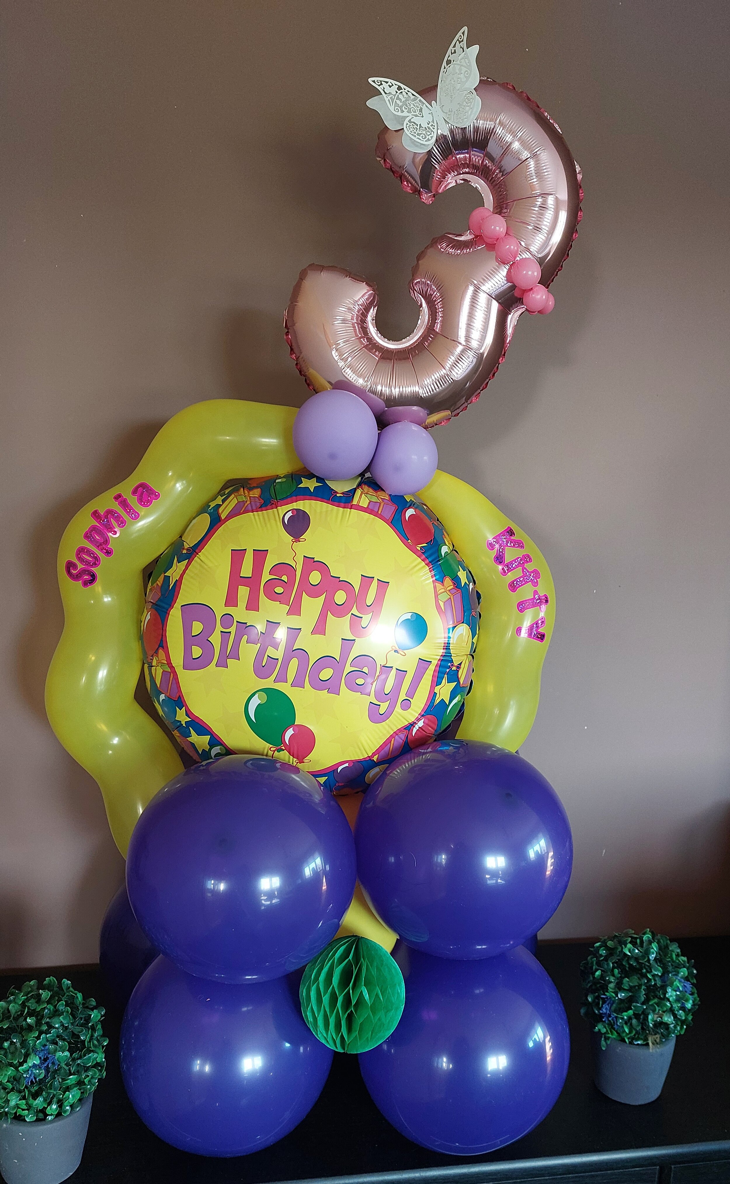 ITEM #68
€38
Personalised balloon display for twins.