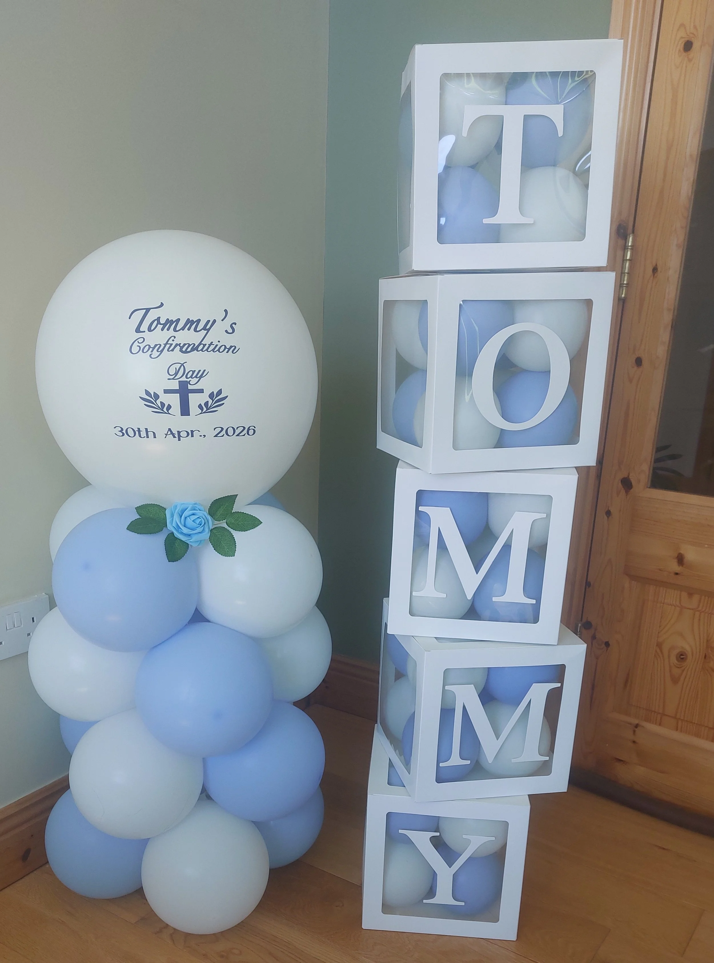 ITEM #106 --- per box. Balloon letter boxes
--- Balloon column with a rose.