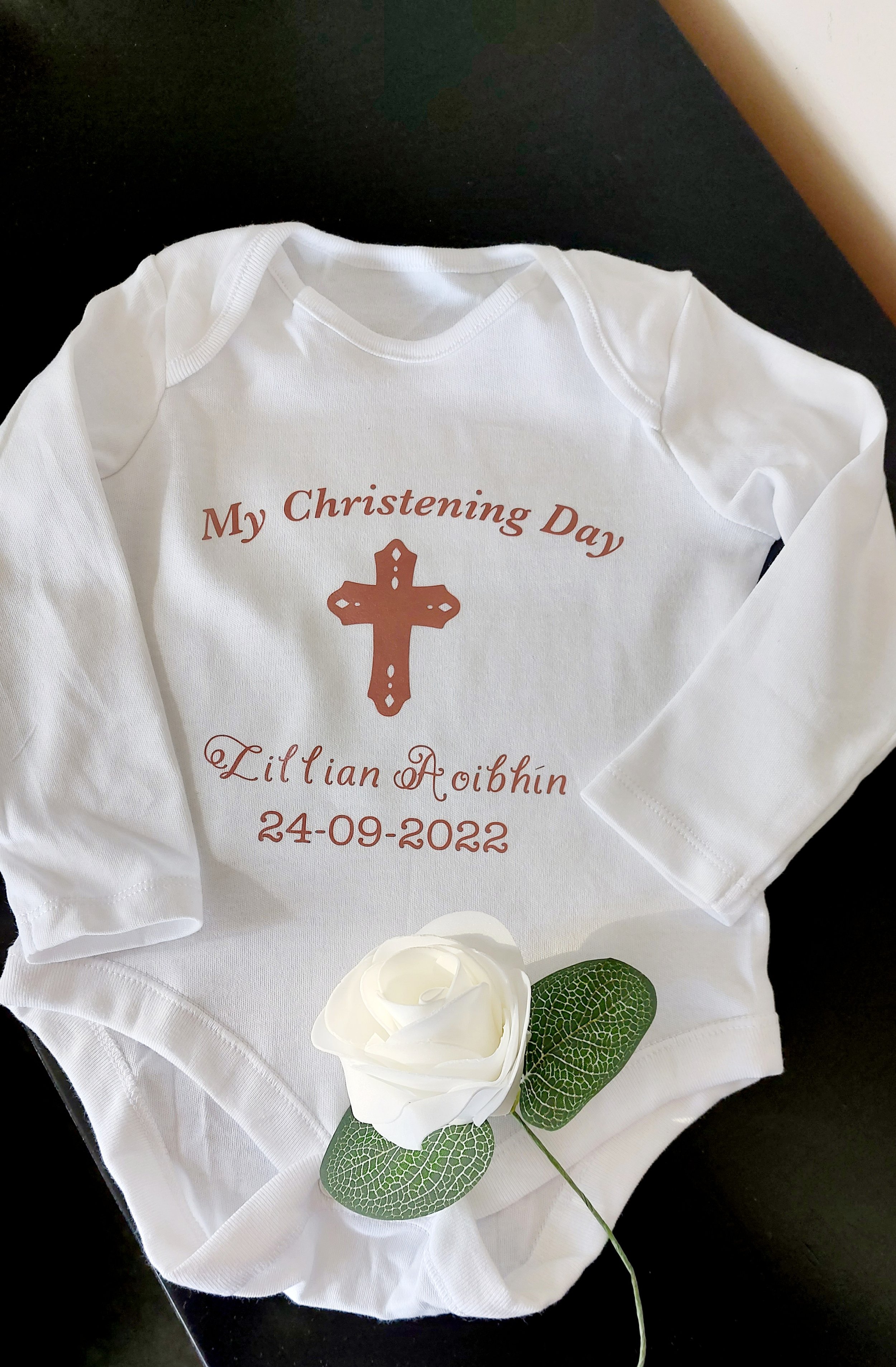ITEM #87
€14
My Christening baby onesie. (personalised)