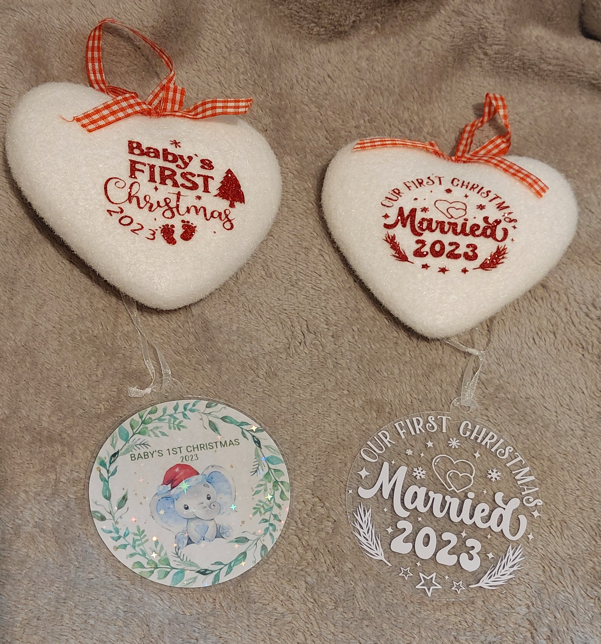 ITEM #23
€8 each
Selection of personalised Christmas ornaments