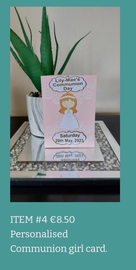ITEM #53
€9.50
Communion girl card.
