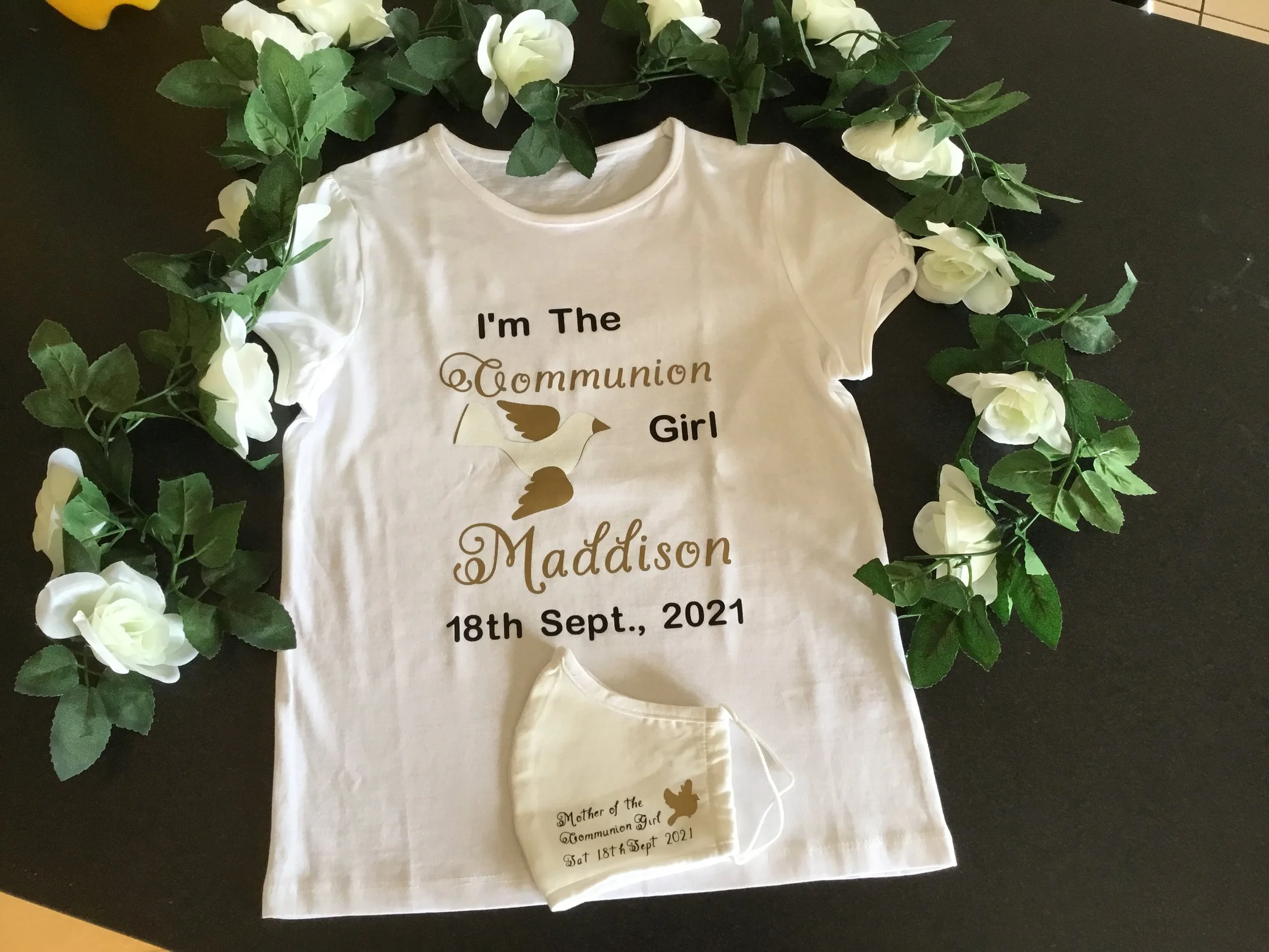 ITEM #9
€16
Personalised Communion t-shirt (excluding mask)
