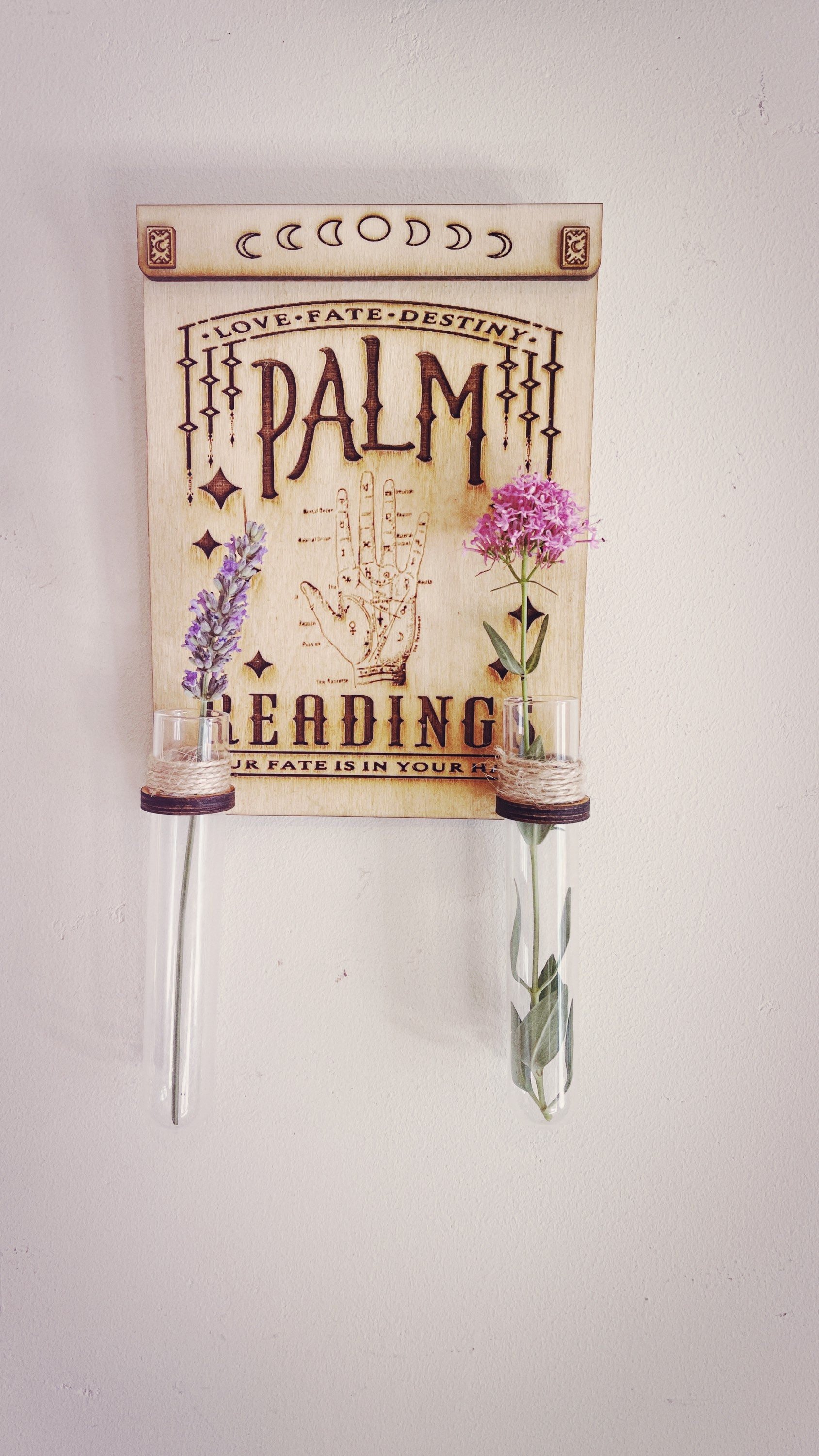 Vintage Palm Reader Poster Planter Wall Art| Plant Wall| Houseplant Propagation| Mermaid Vase