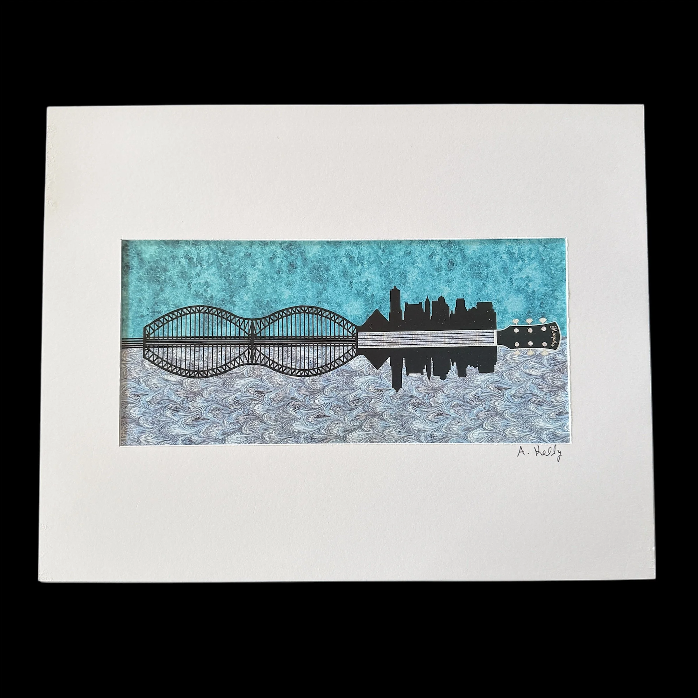 Memphis Guitar 11 x 14