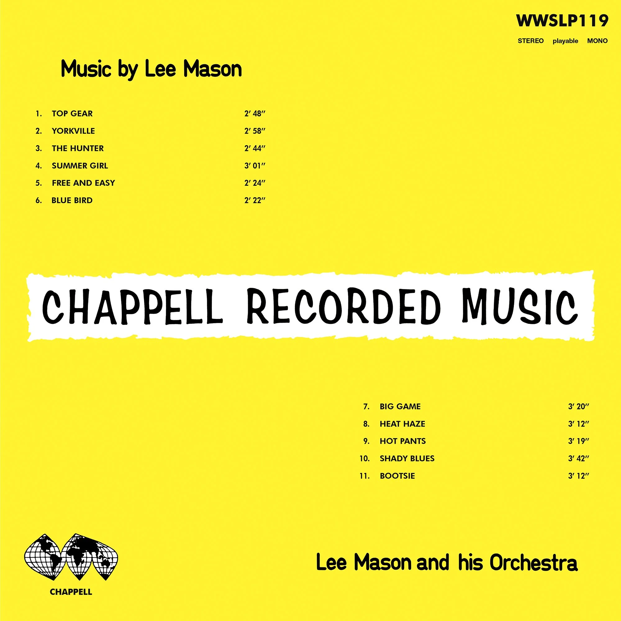 WWSLP119 LEE MASON - "MUSIC BY LEE MASON"