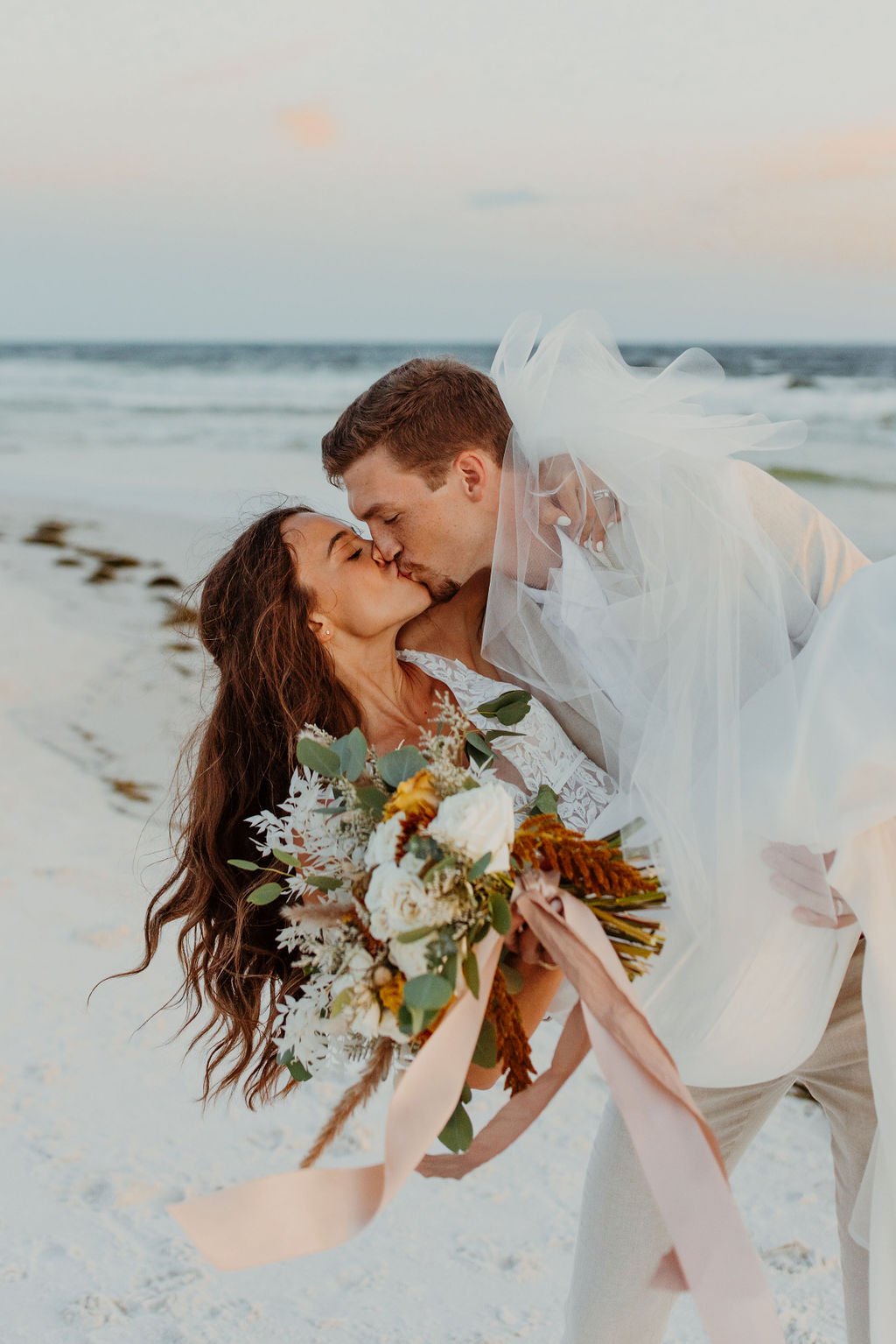 Florida panhandle beach wedding photo