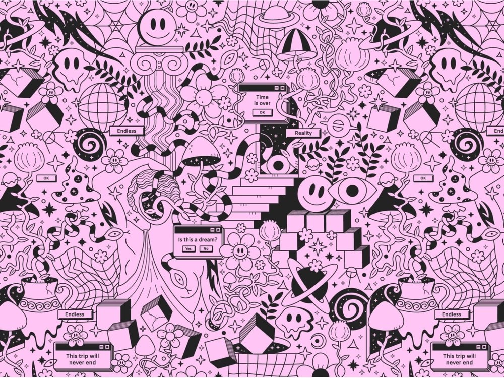 Trippy pattern by Slavko Kahovsky on Dribbble