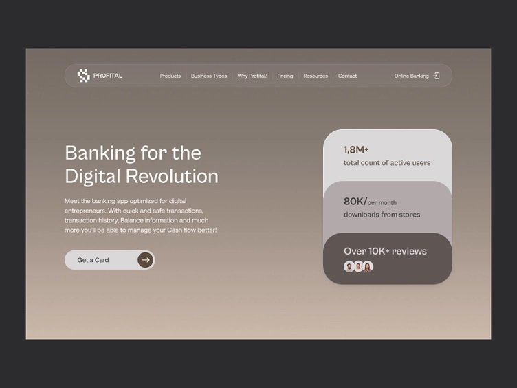 Profital - Bank App by Awesomic 🇺🇦 on Dribbble