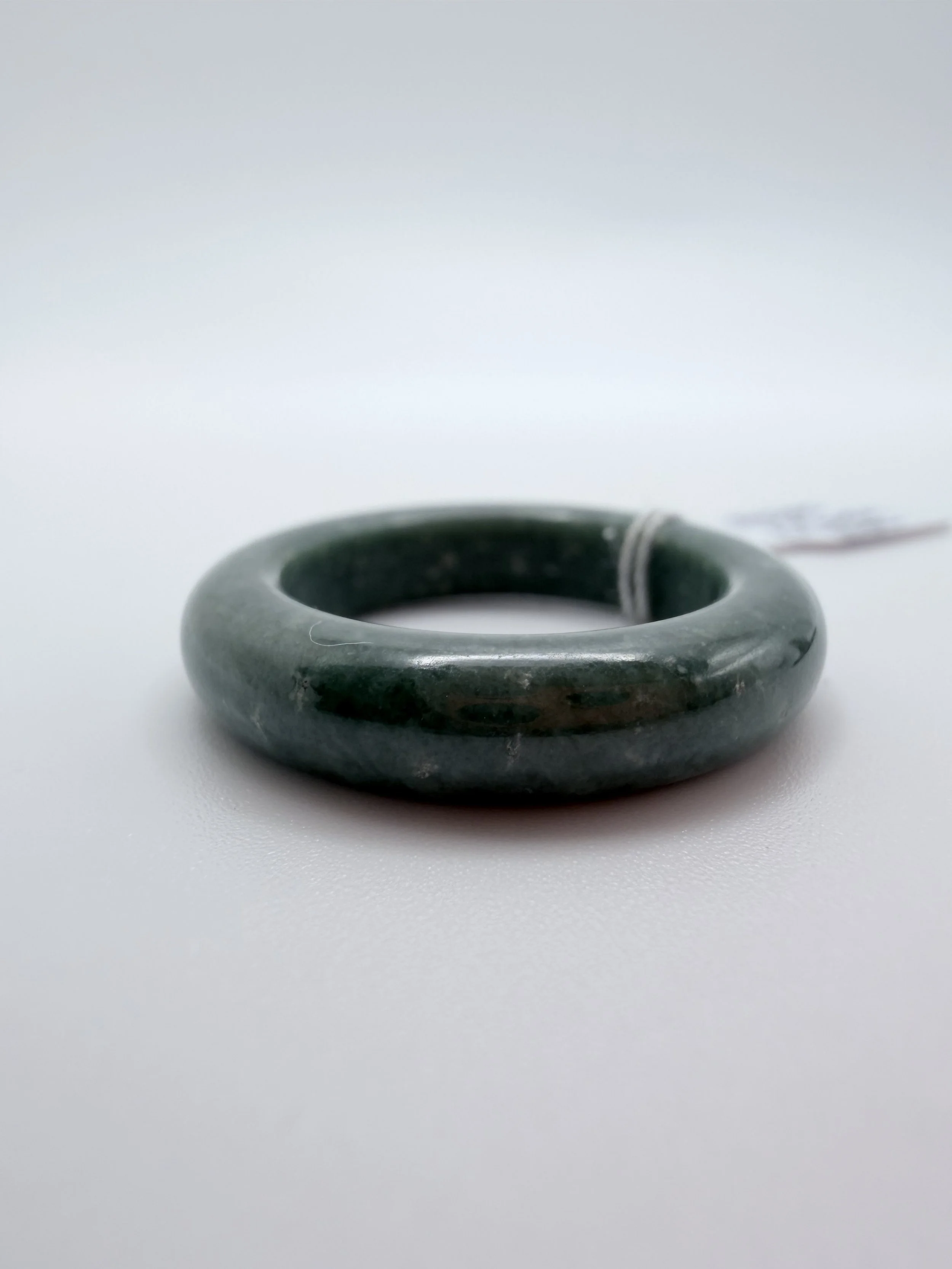 5mm All Natural Dark Green Jade Rounded Ring