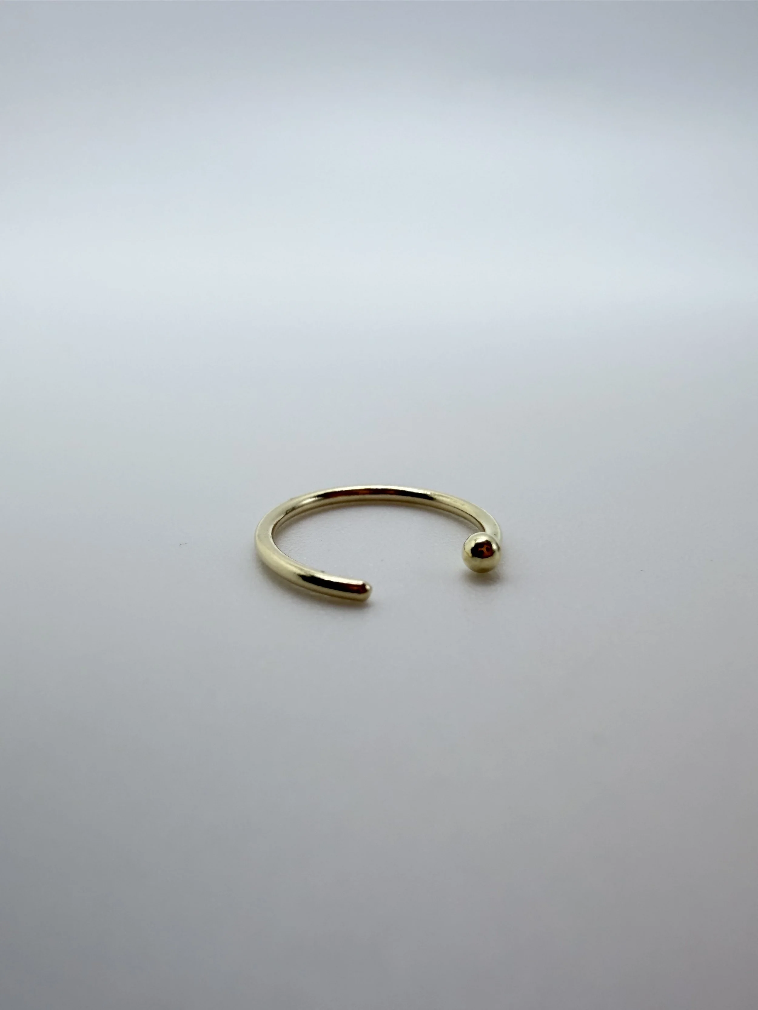 20 Gauge 18kt Solid Gold 5/16" 10mm
