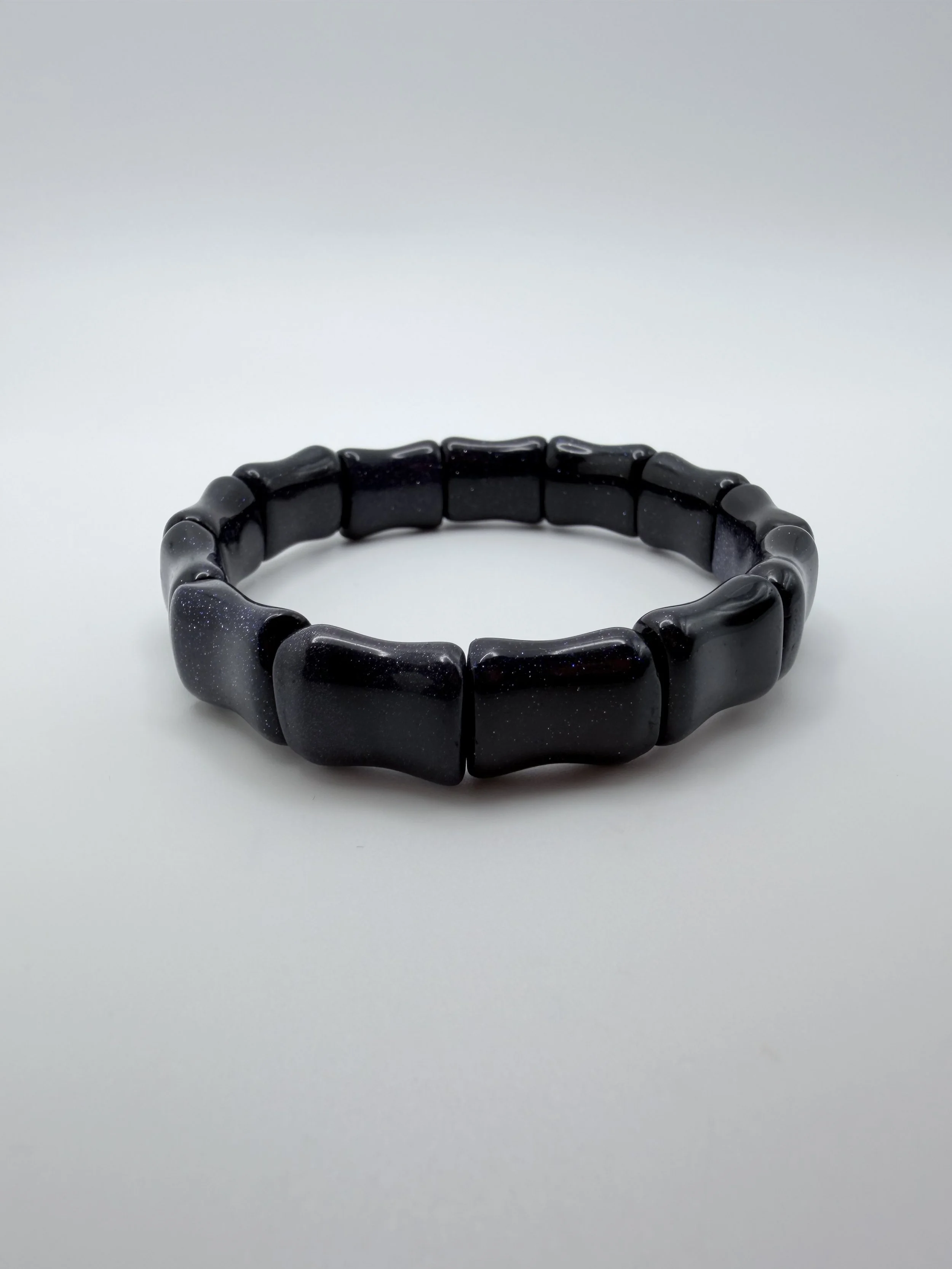 Blue Gold Stone Stretchable Bracelet