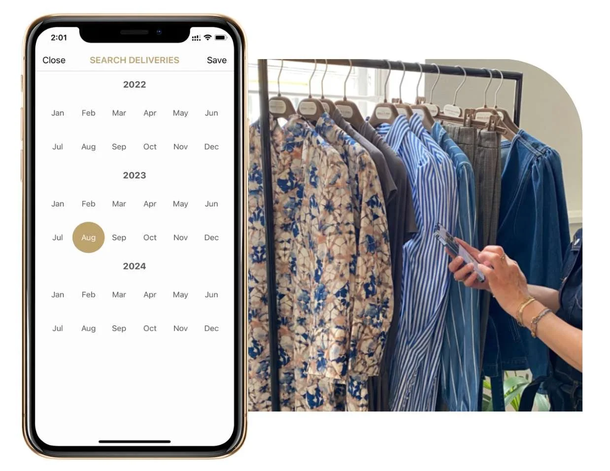 Boutique staying on top of deliveries from vendors
