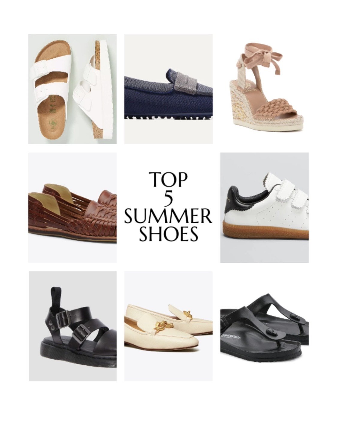 Top 5 Women’s & men’s summer shoe styles
