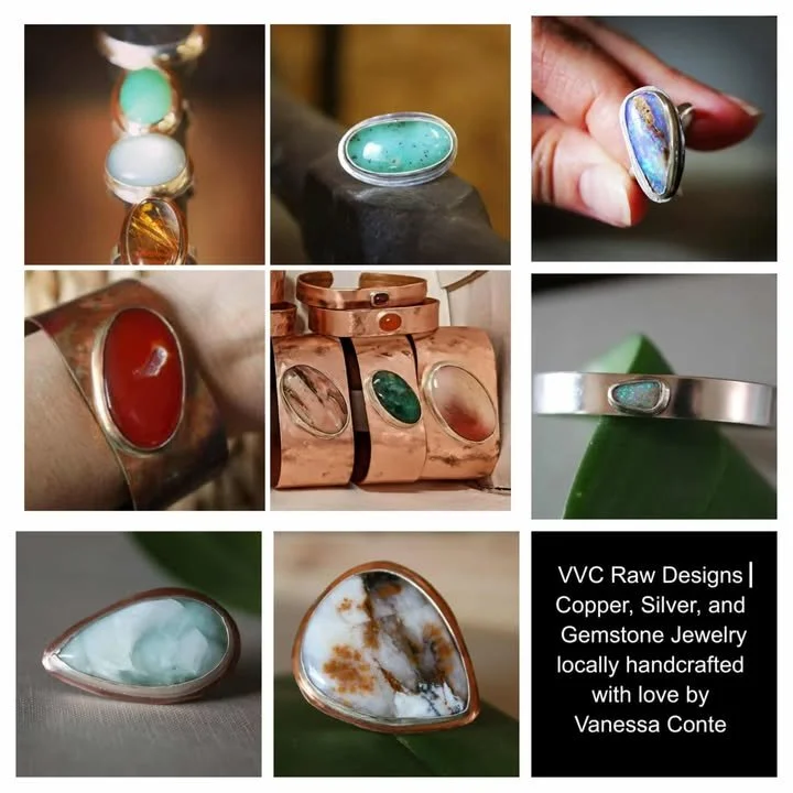 Silver, Copper & Gemstone Hand Crafted Jewelry Pop Up with Vanessa Conte VVC Raw Designs 