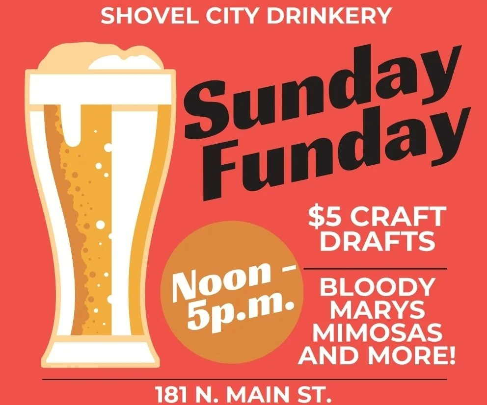 Sunday Funday - All day happy hour $5 pints, shareable mimosas and loaded Bloody Marys