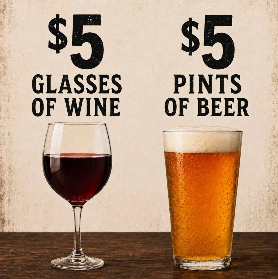 $5 Wednesdays /Wine Wednesday 