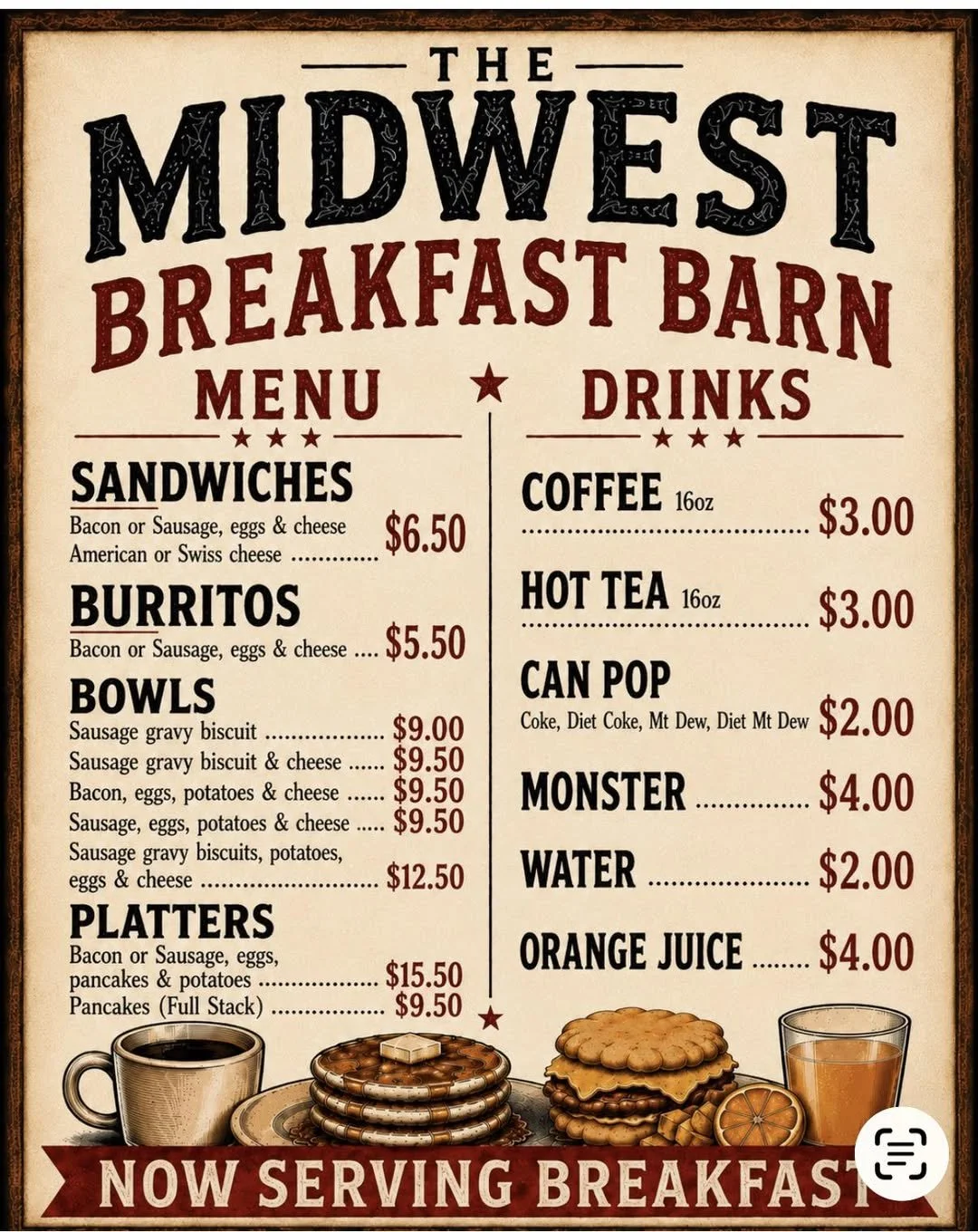 Sunday Funday w/Quenten Veach LIVE & Midwest Breakfast Barn