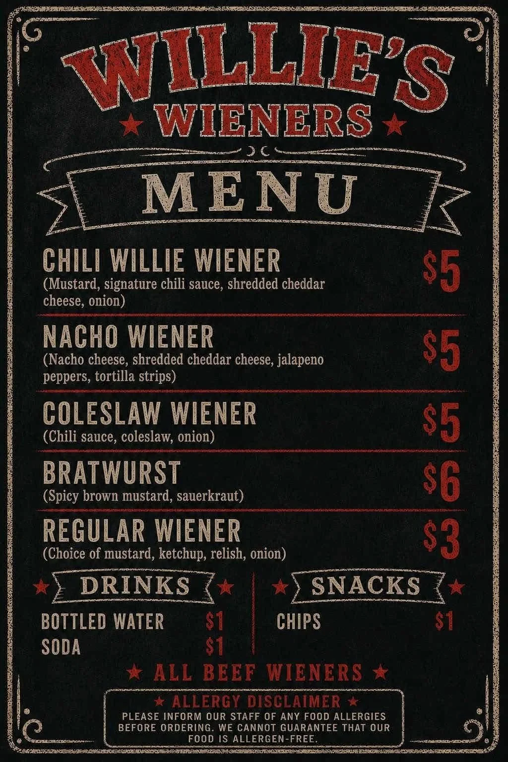 Sunday Funday LIVE w/PJ Titus &amp; Willie’s Weiners Food Truck