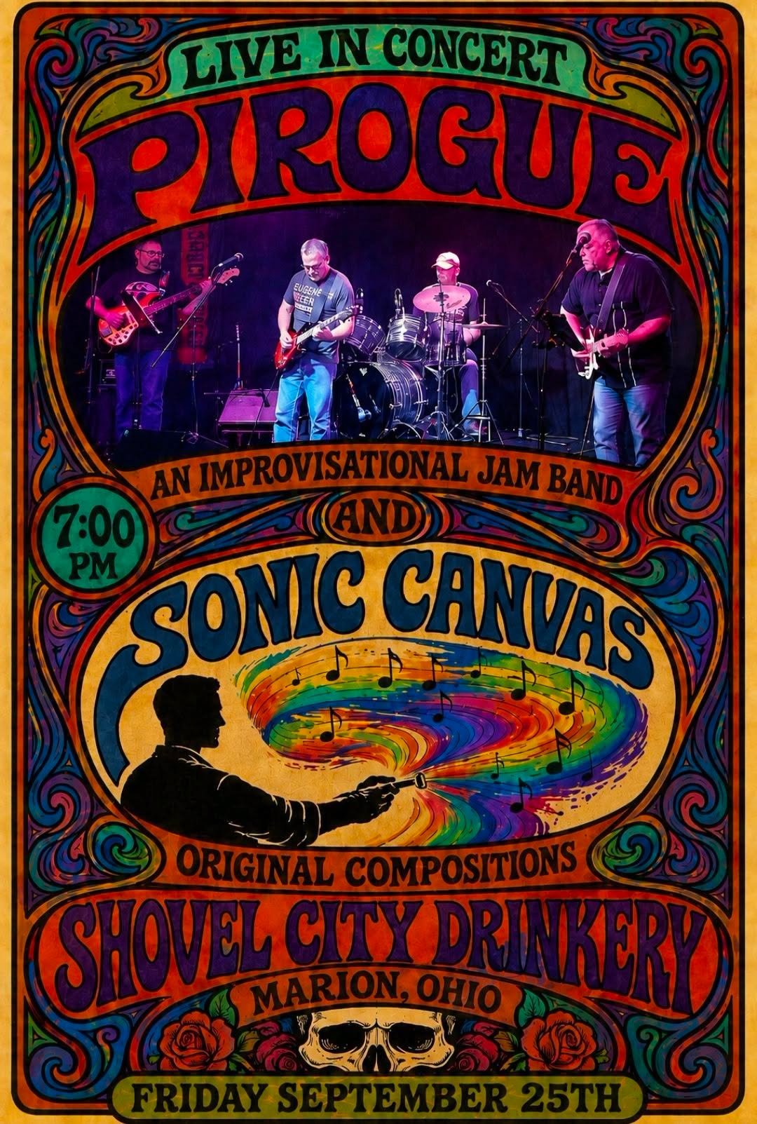 LIVE MUSIC Pirogue and Sonic Canvas w/ Steak n It Food Truck