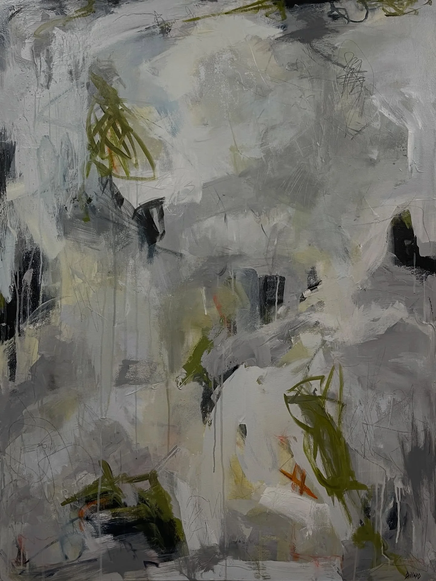 &ldquo;After Winter&rsquo;s Silence&rdquo;
36&rdquo; x 48&rdquo;
The quiet story of the painting is found in subtle details seen only up close: an interesting mark, a color shift, a line just out of sight. 
DM for inquires or view at 
https://www.kel