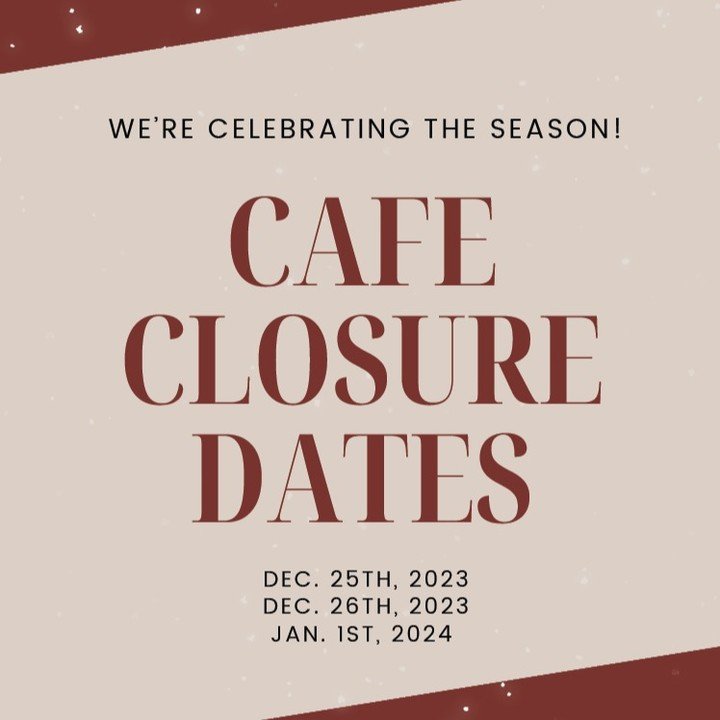 Merry Chirstmas from your Cafe 10:31 family! We are closed to celebrate the gift of the season. See you Wednesday!