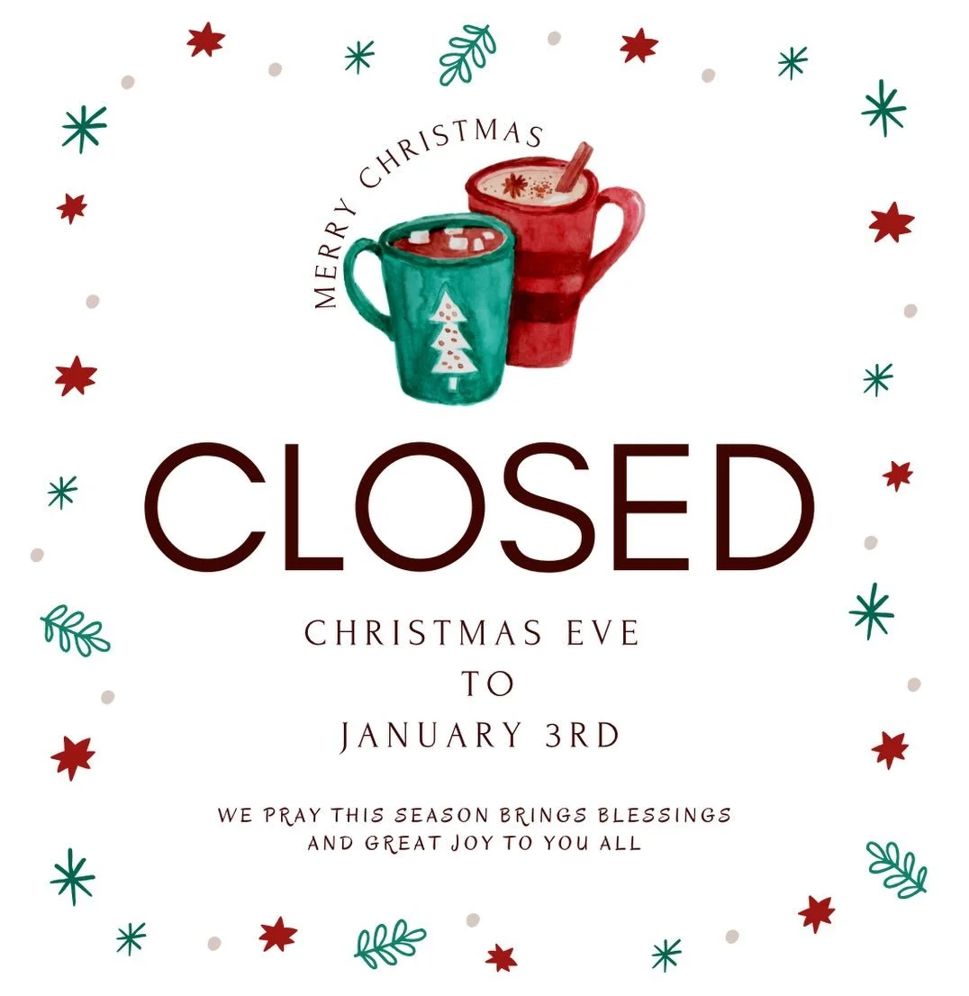 We&rsquo;re taking a little break till the new year!  We can&rsquo;t wait to see you when we get back. MERRY CHRISTMAS!