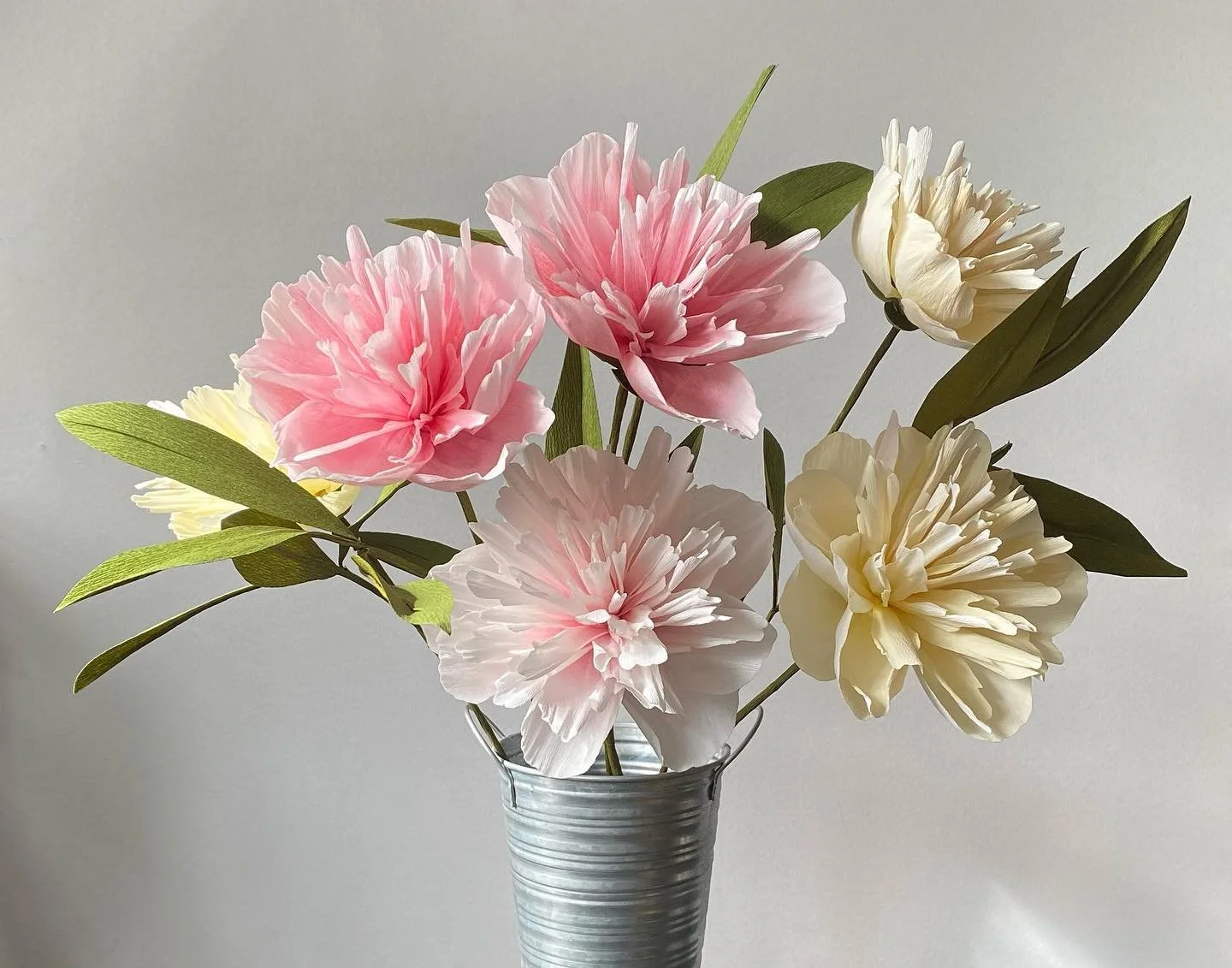 Wow Mom on Mother&rsquo;s Day! Peonies by HOPE Paper Flowers. Visit hopepaperflowers.com #paperflowers #papernotpicked #mothersday #peony #madeinkingston #artridercrafts #love