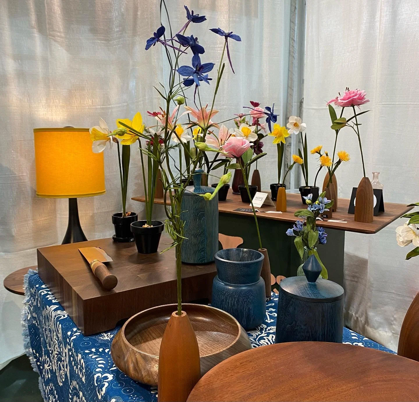 HOPE Paper Flowers and Small Goods Design at the Morristown Craft Fair #paperflowers #botanicals #handmade #smallgoodsdesign #papernotplant #hudsonvalleyhomes #homegoods