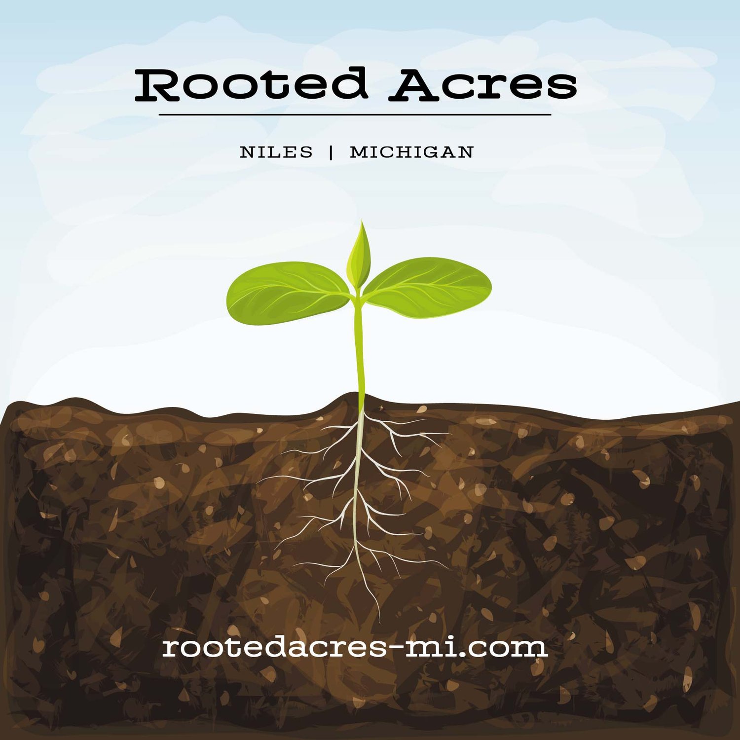 Rooted Acres vegetable farm.  Serving the Michiana community with local vegetables and herbs since 2021.