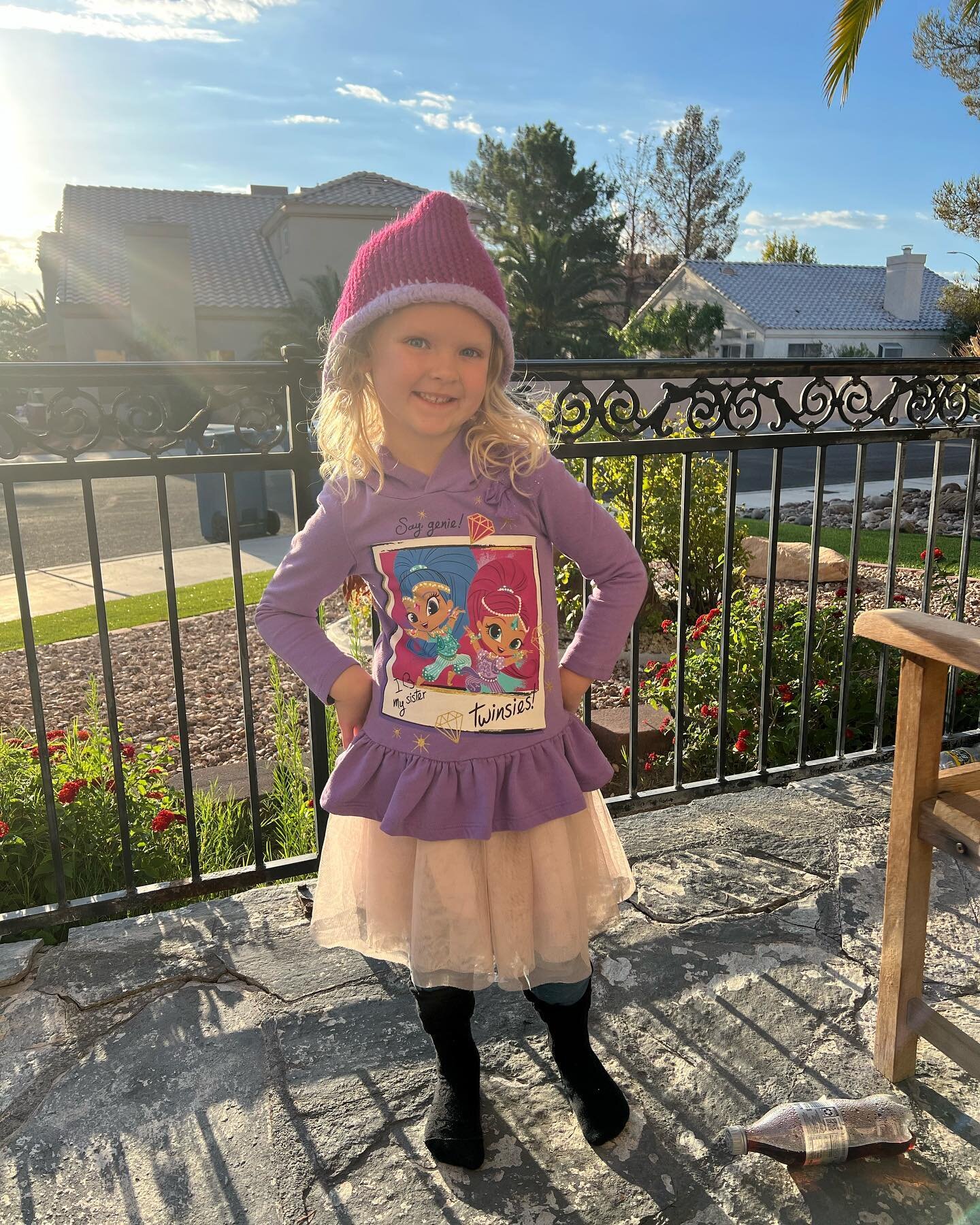 You&rsquo;d think today was winter&hellip; this is what Millie wore to school today 😂