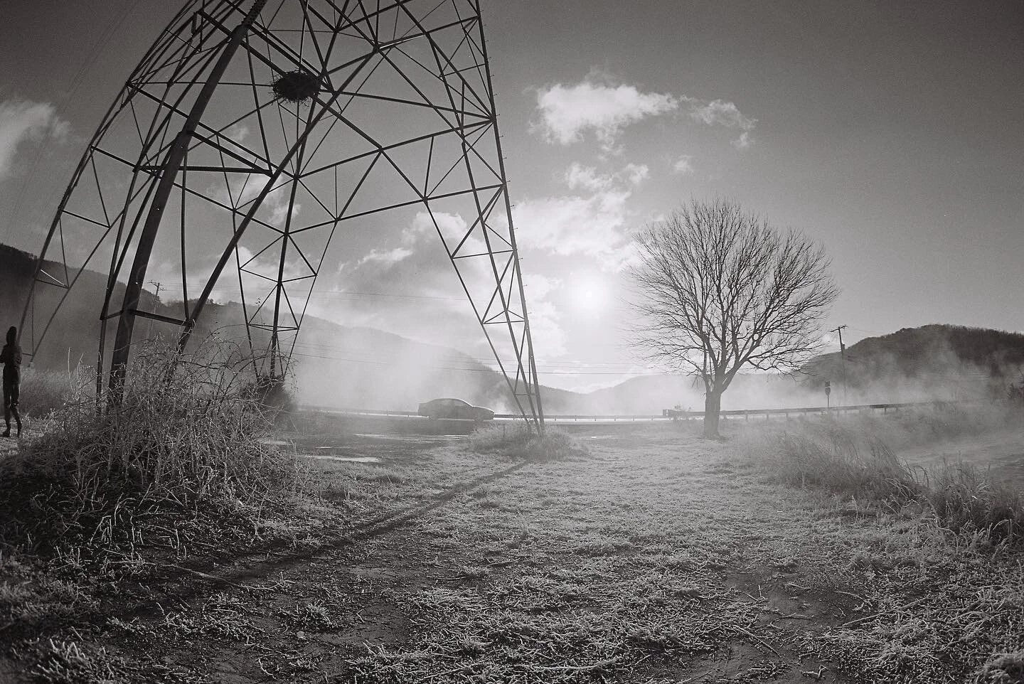 We were driving to St. Louis from Atlanta in December 2022 and as we approached Chattanooga around 7am we came across the most amazing view of this lake in the process of freezing over. It created this smokey landscape that was truly incredible to wi
