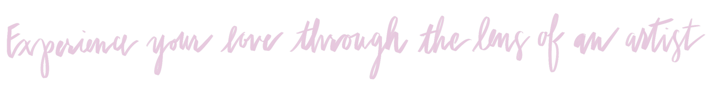 Text saying 'Exposing your love through the lens of art & artist' in purple cursive font on a black background.