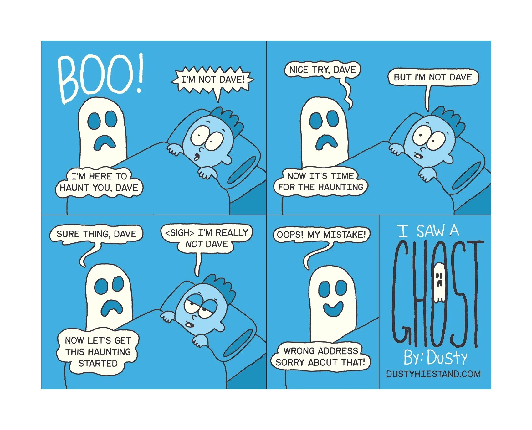 A comic about haunting and mistaken identity