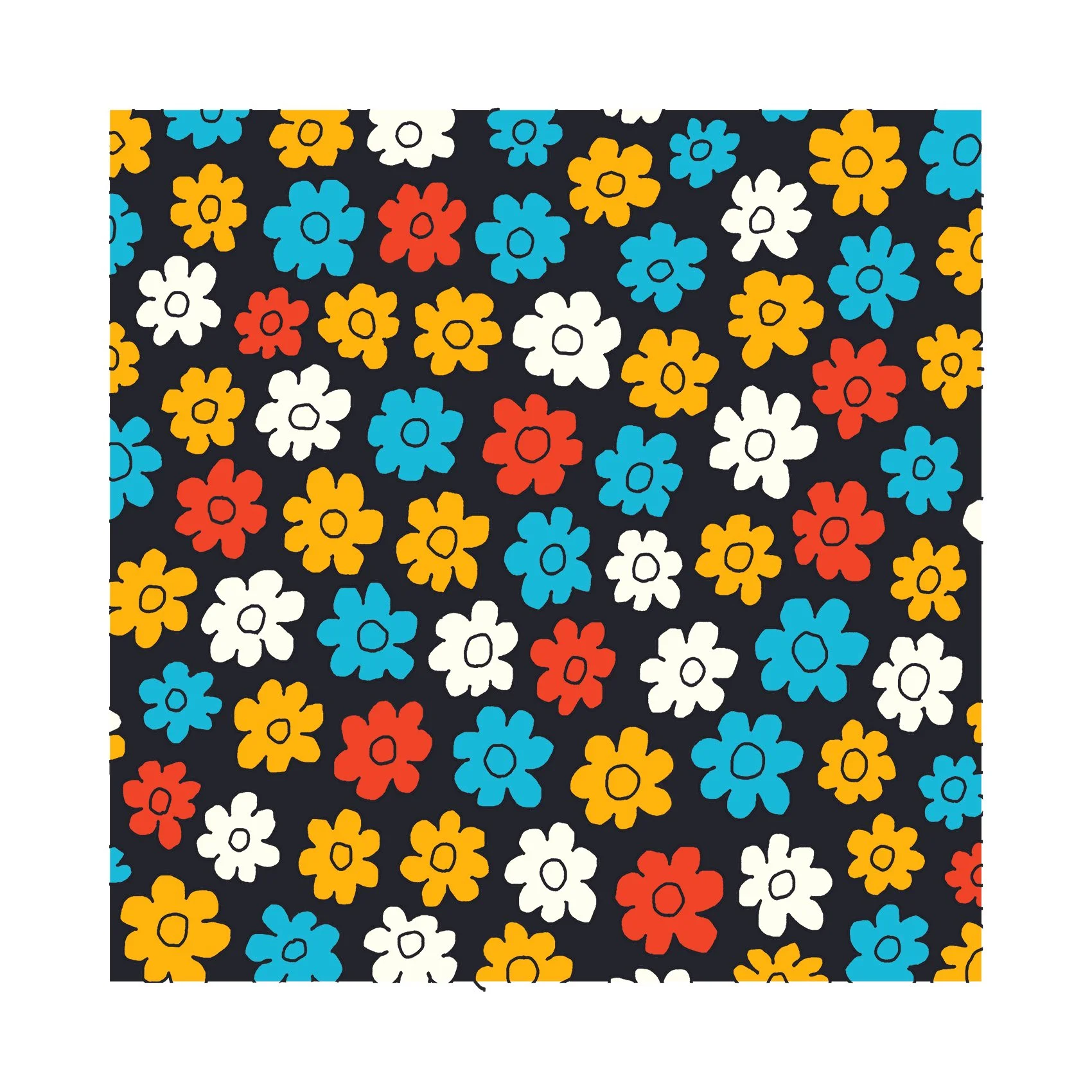 Flowers of different colors.