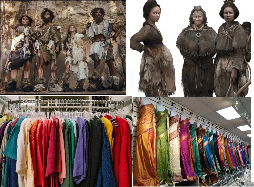       
  
     Clothes: How Clothes Evolved?   Nobody knows for sure when ancient people started wearing clothes. It is very difficult to know when clothes were invented because the fabrics and other materials used to cover the body decay rapidly.  N