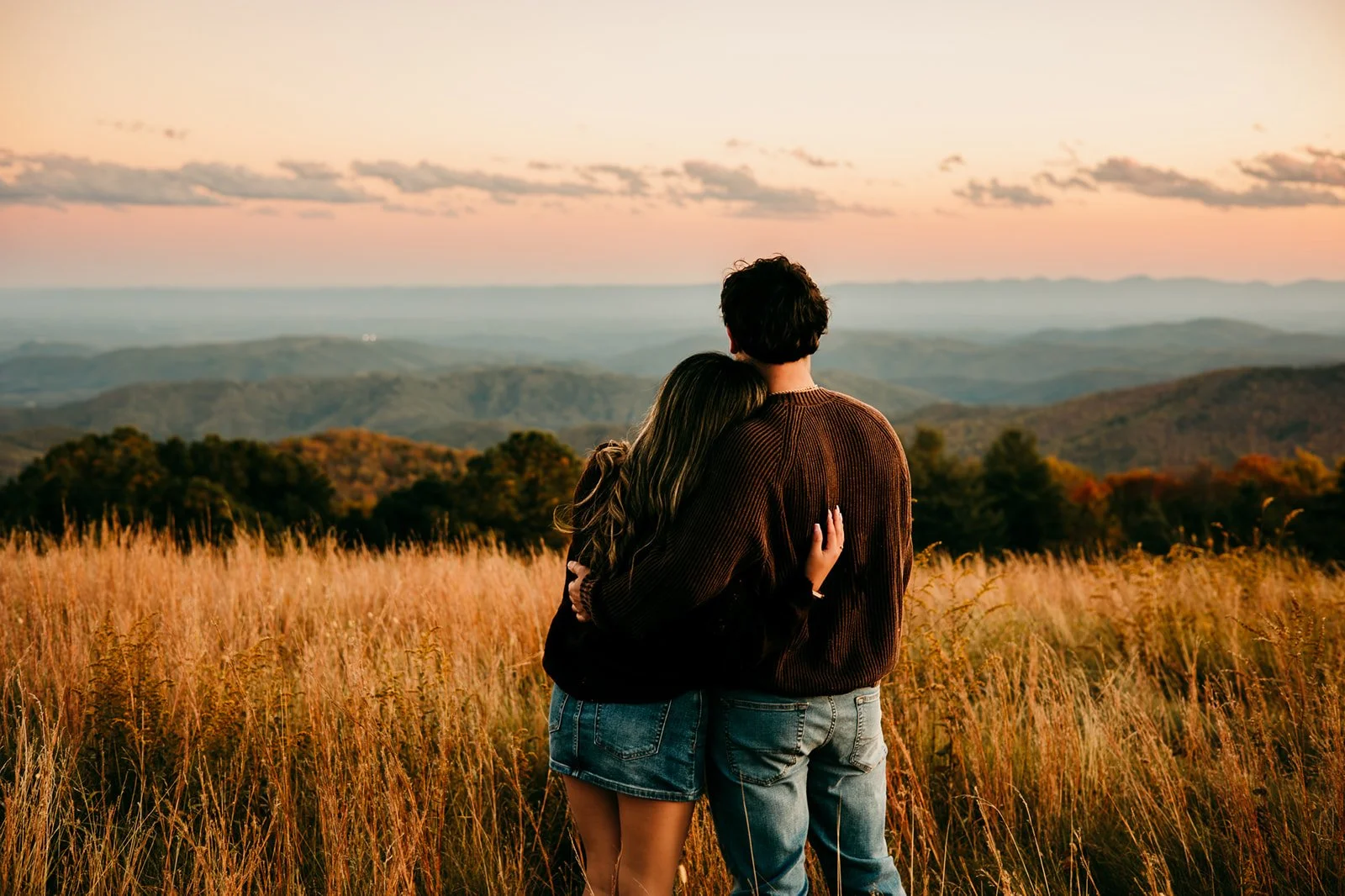 Fall Couples Session at Doughton Park on the Blue Ridge Parkway | Cam + Natalie