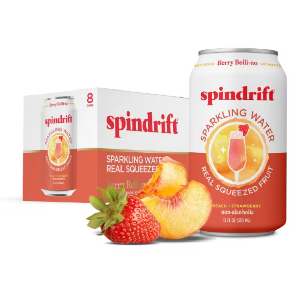 Spindrift Berry Bellini Sparkling Water – 12 fl oz, 8 Pack.png
