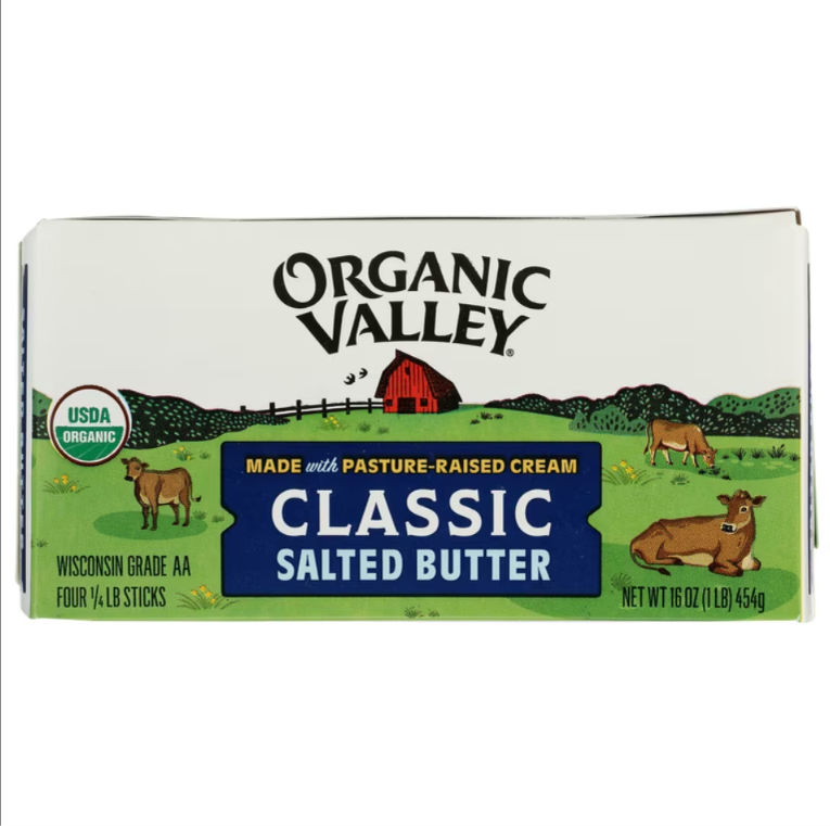 Organic Valley Salted Butter – 16 oz
