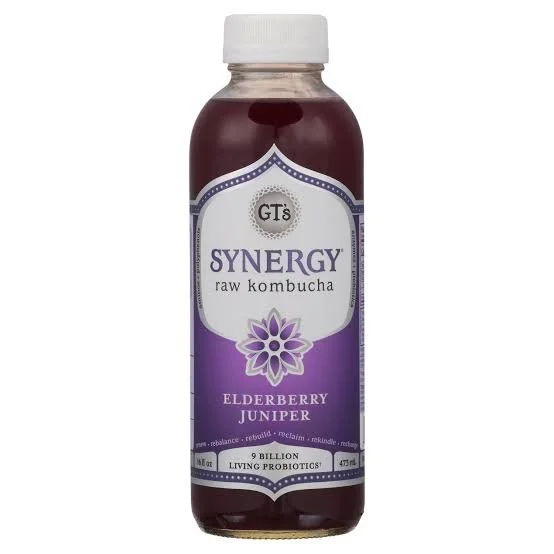 SYNERGY Elderberry Juniper Raw Kombucha – 16 fl oz